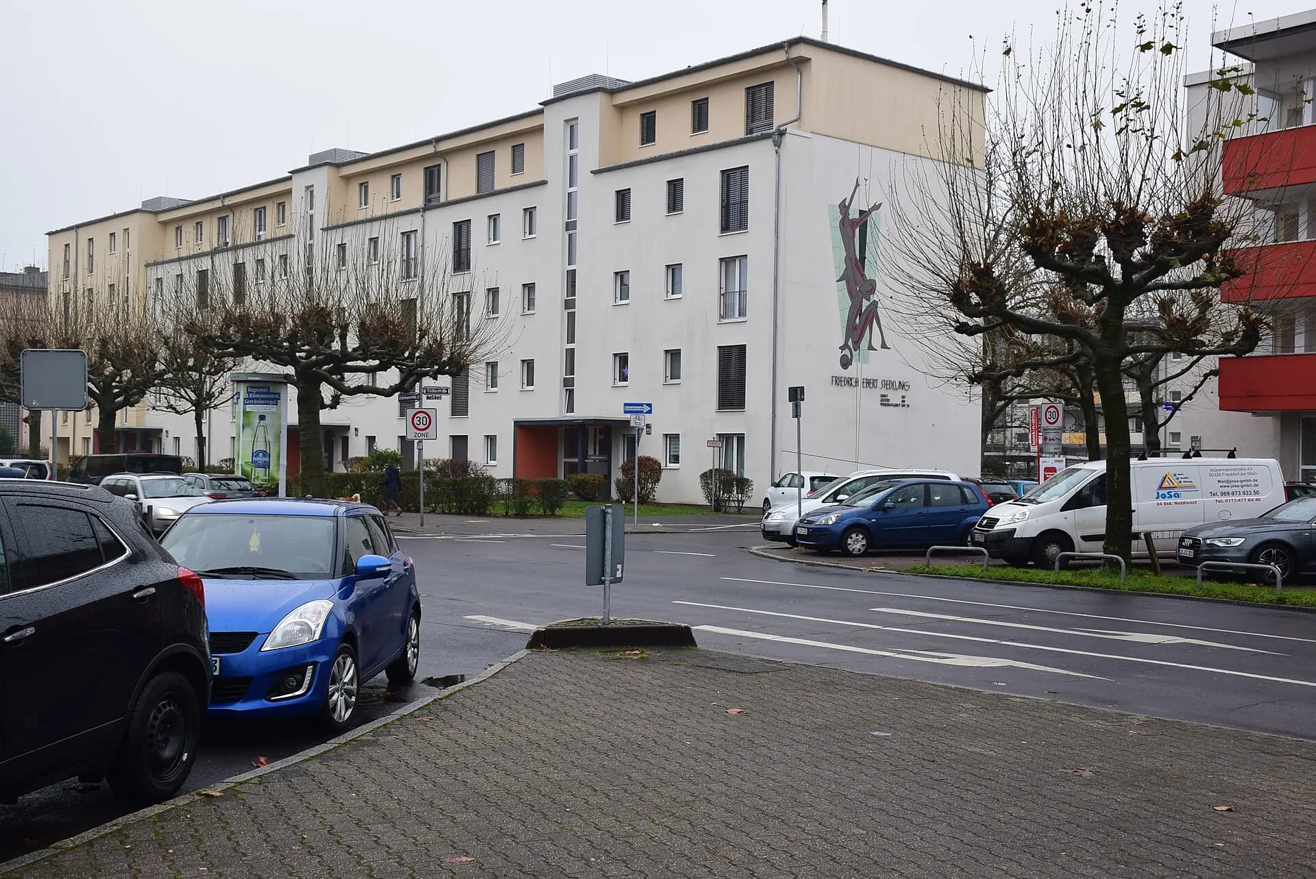 Ackermannstraße in der Friedrich-Ebert-Siedlung im Frankfurter Gallus