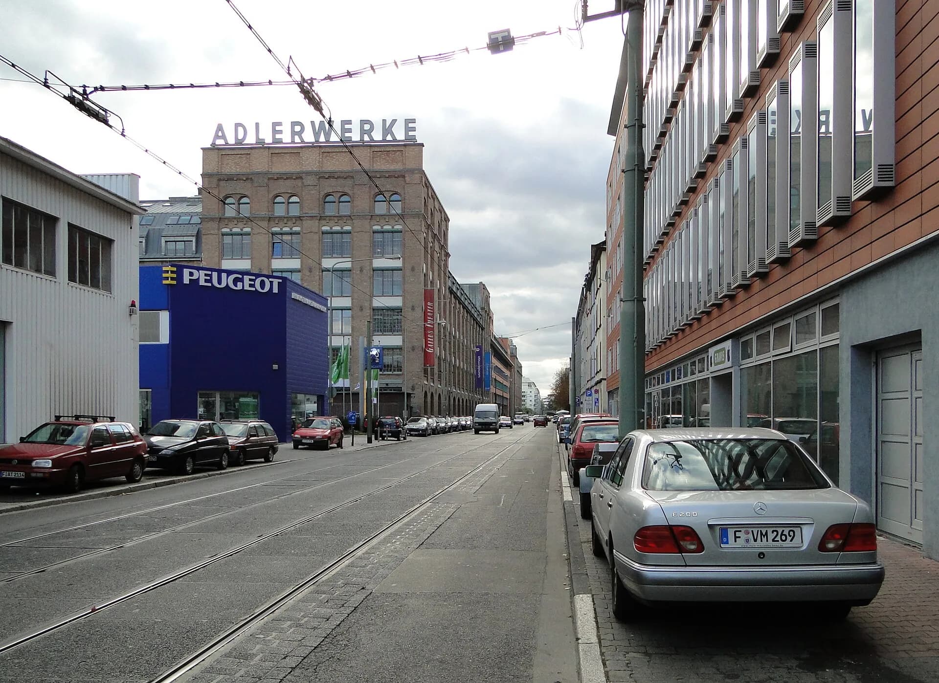 Adlerwerke in der Straßenansicht im Frankfurter Gallus