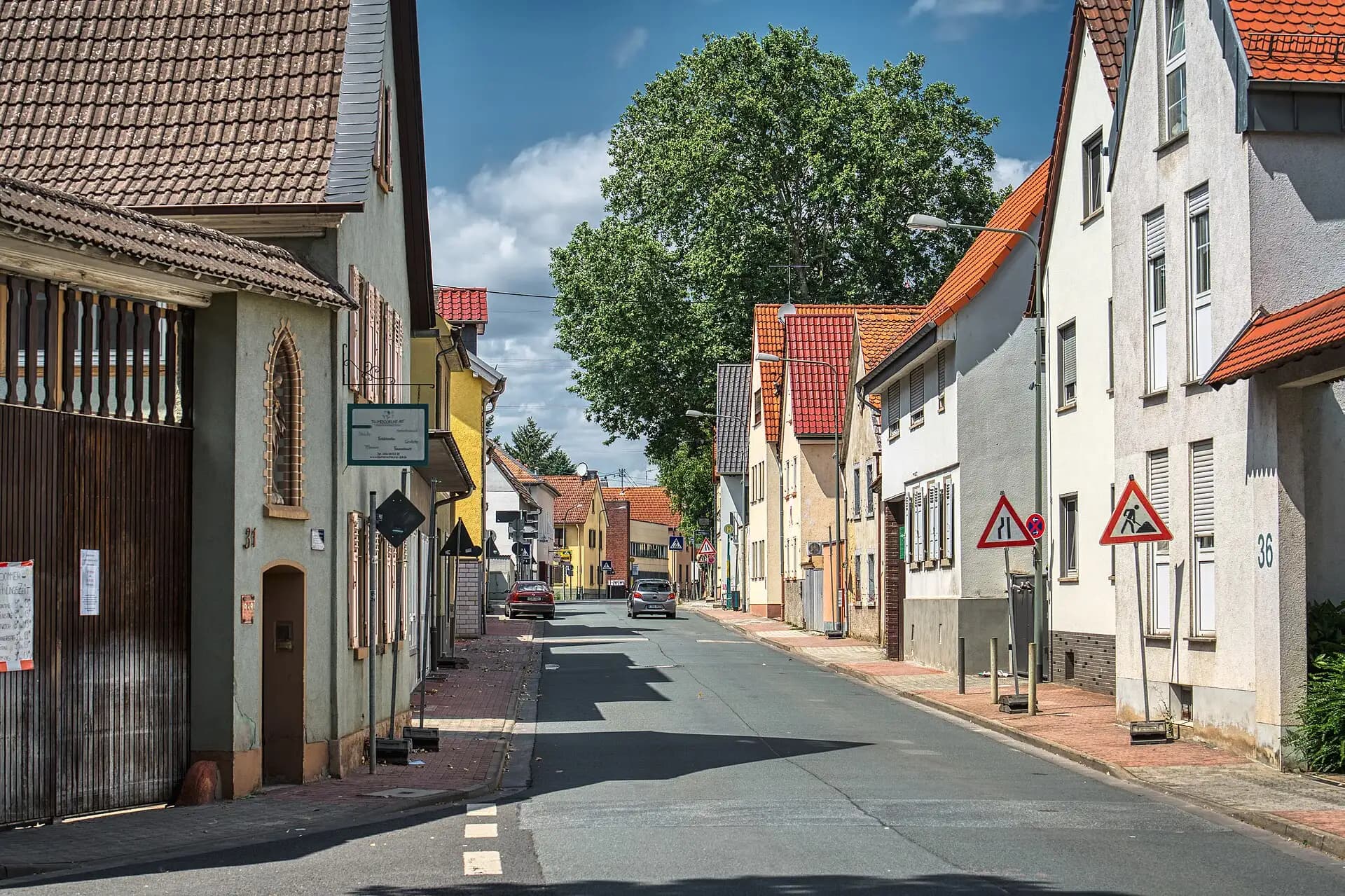 Fachwerkhäuser in der Altstadtgasse Alt-Zeilsheim in Frankfurt