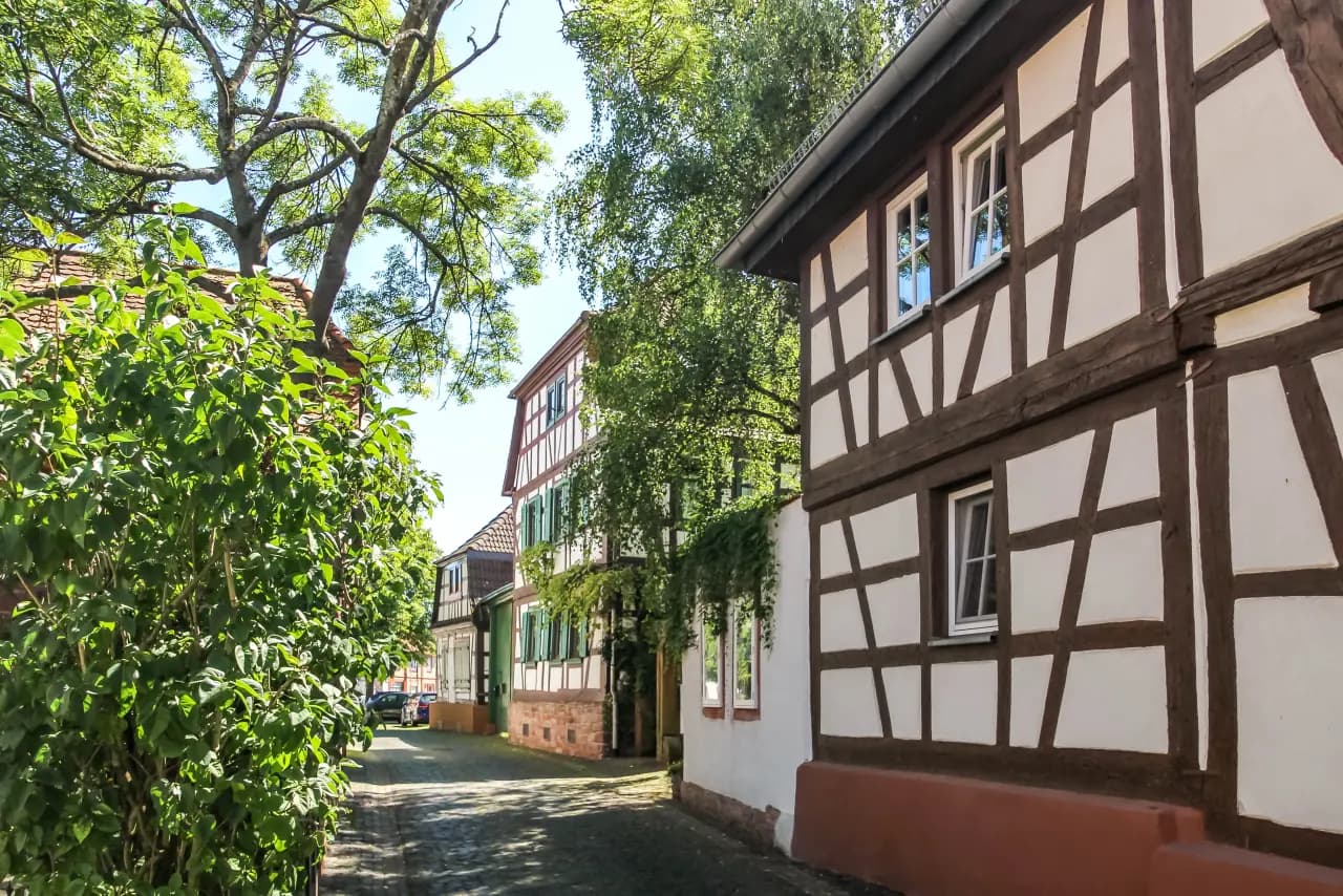 Dietzenbach Altstadt mit Fachwerkhäusern
