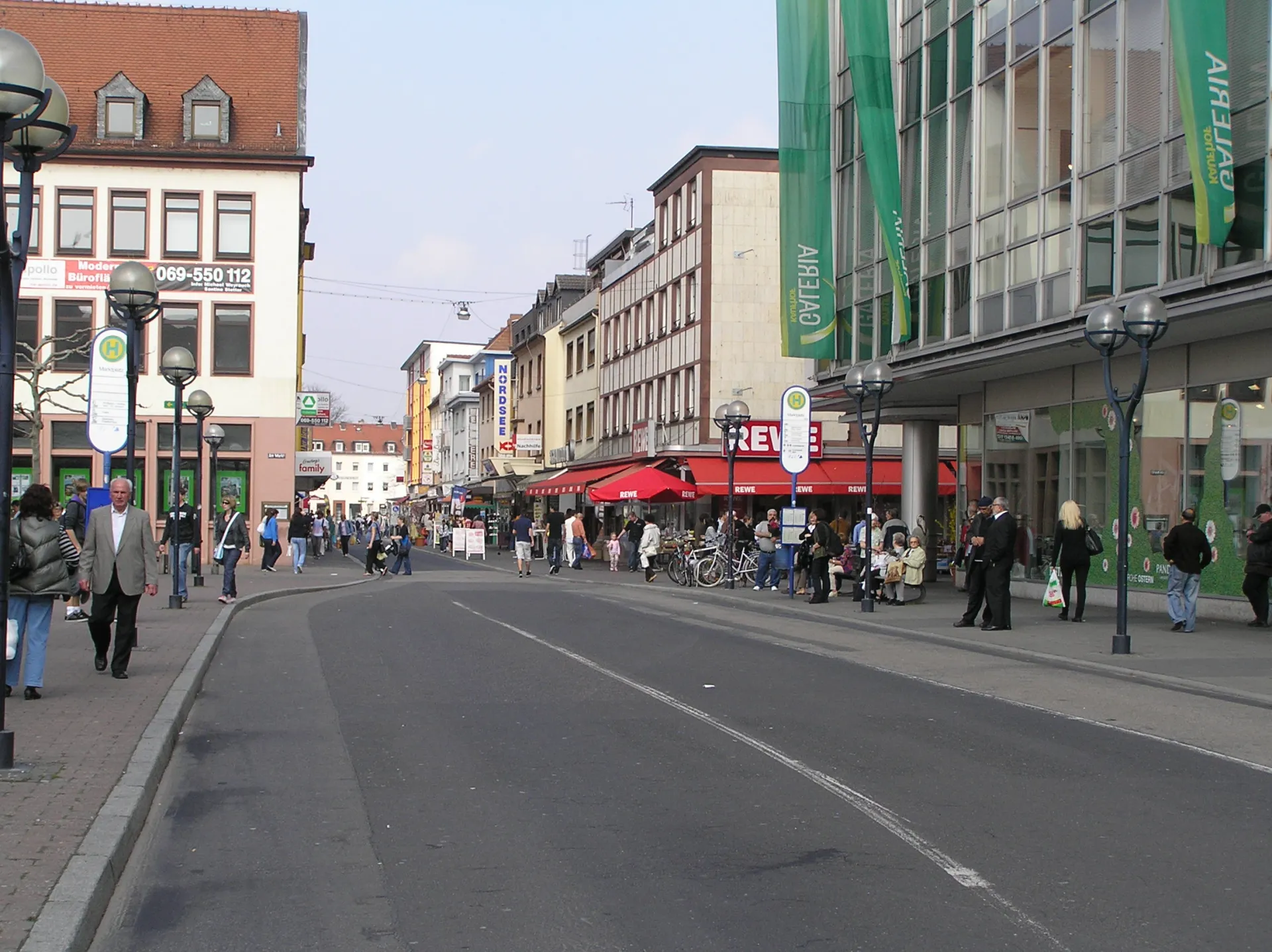 Geschäftsstraße Am Markt in Hanau