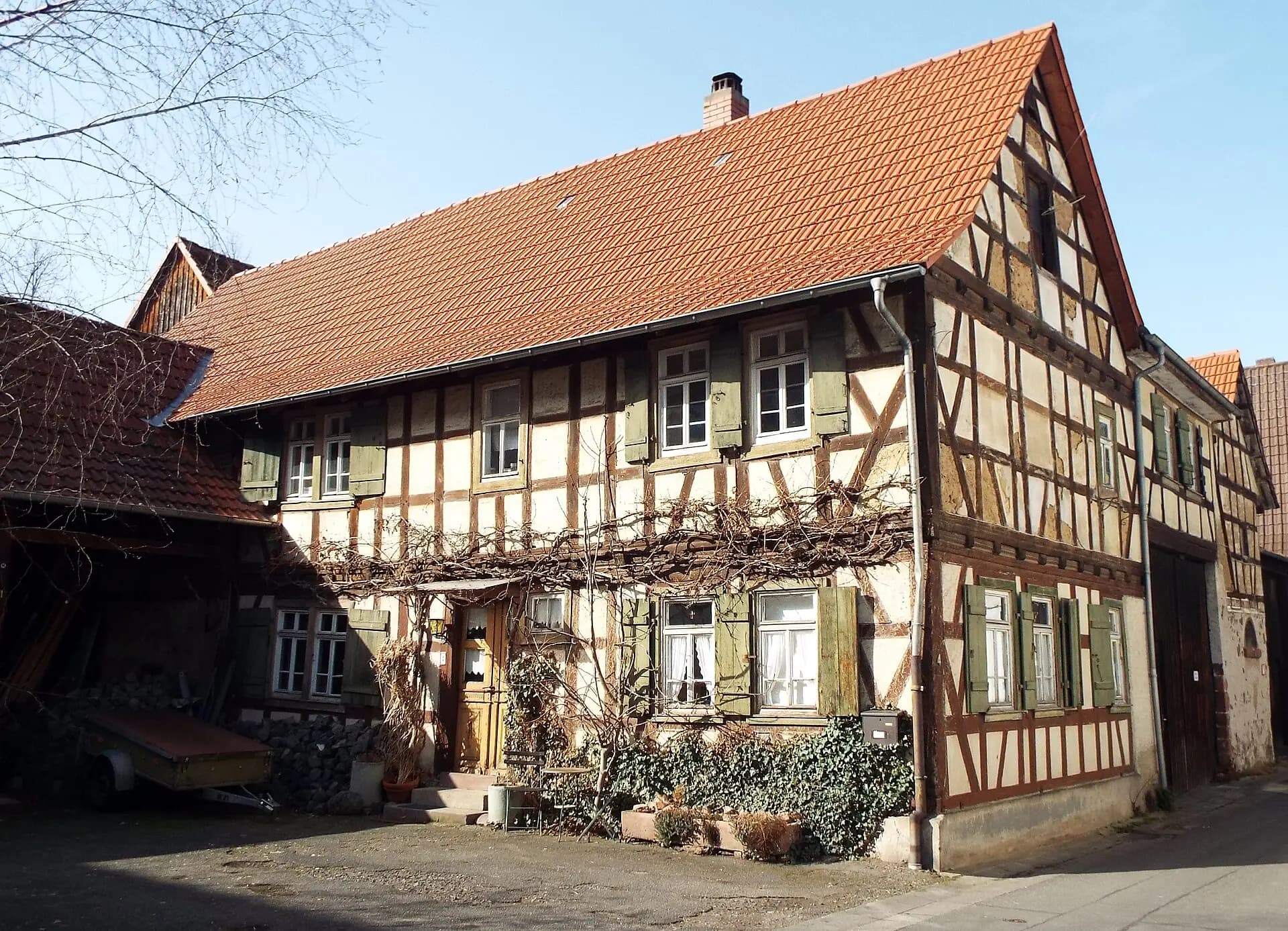 Fachwerk-Hofreite an der Stadtmauer in Reinheim