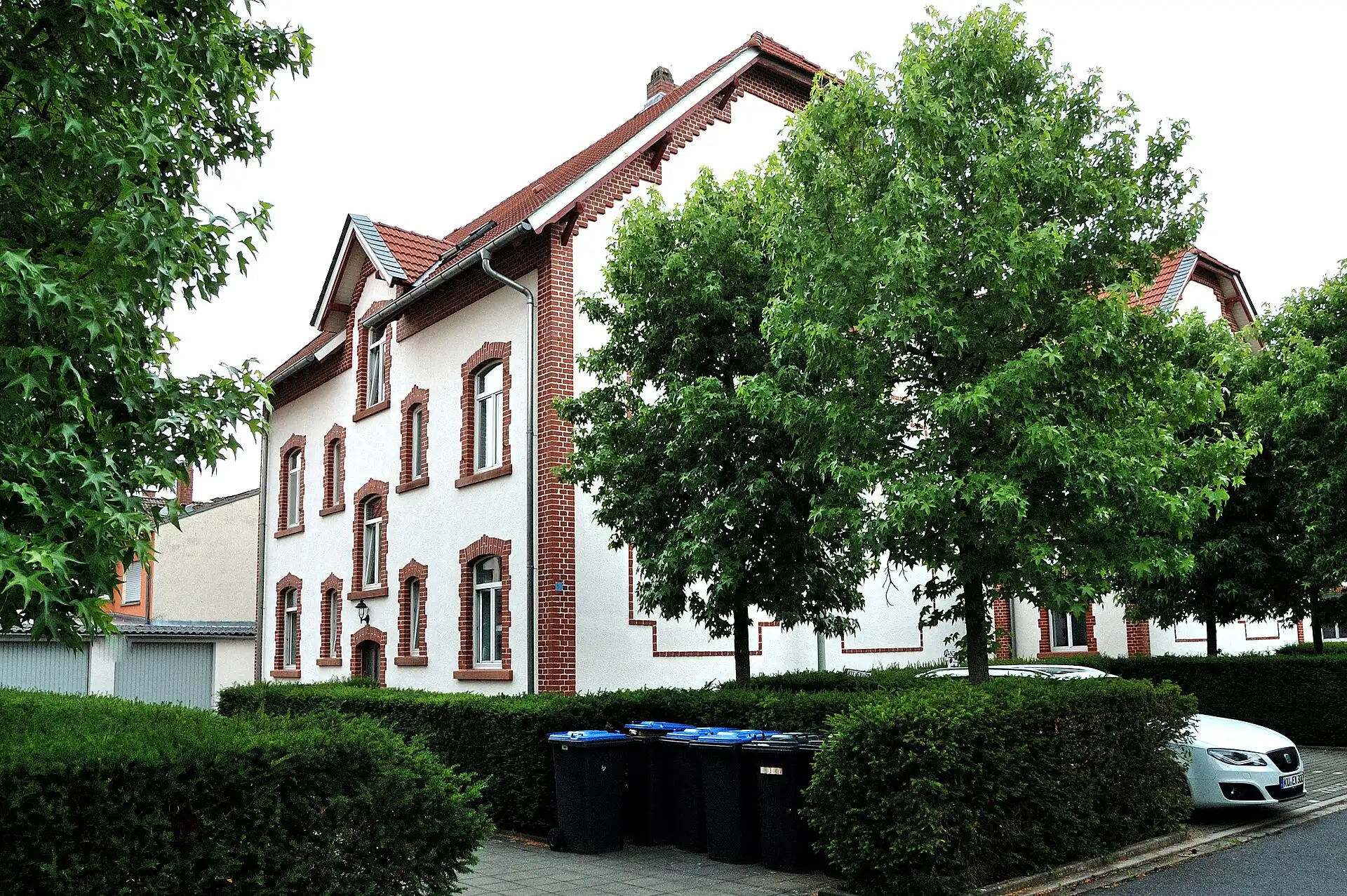 Mehrfamilienhäuser der Arbeitersiedlung Helfmannstraße in Kelsterbach