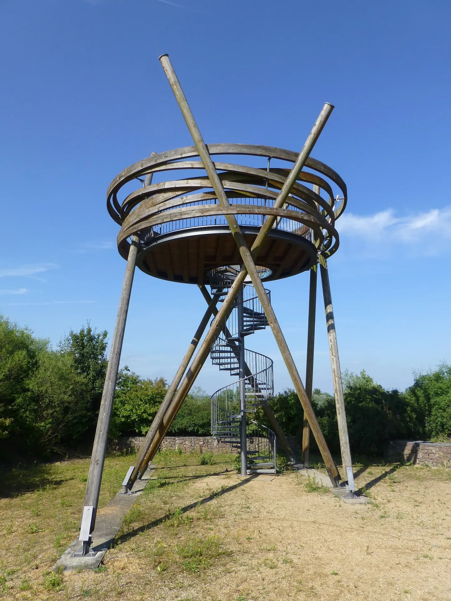 Aussichtskanzel Vogelnest im Regionalpark bei Hochheim am Main