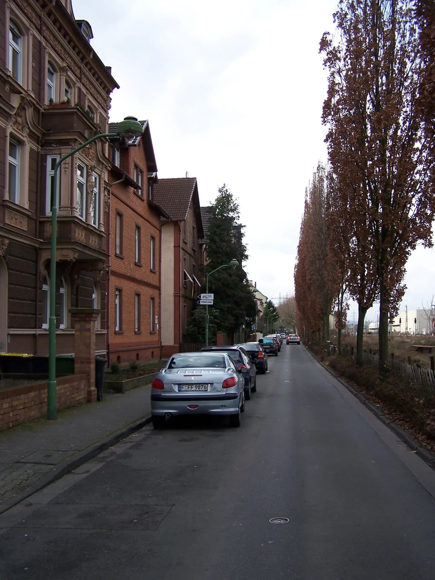 Straßenzug in der Autogenstraße in Frankfurt Griesheim