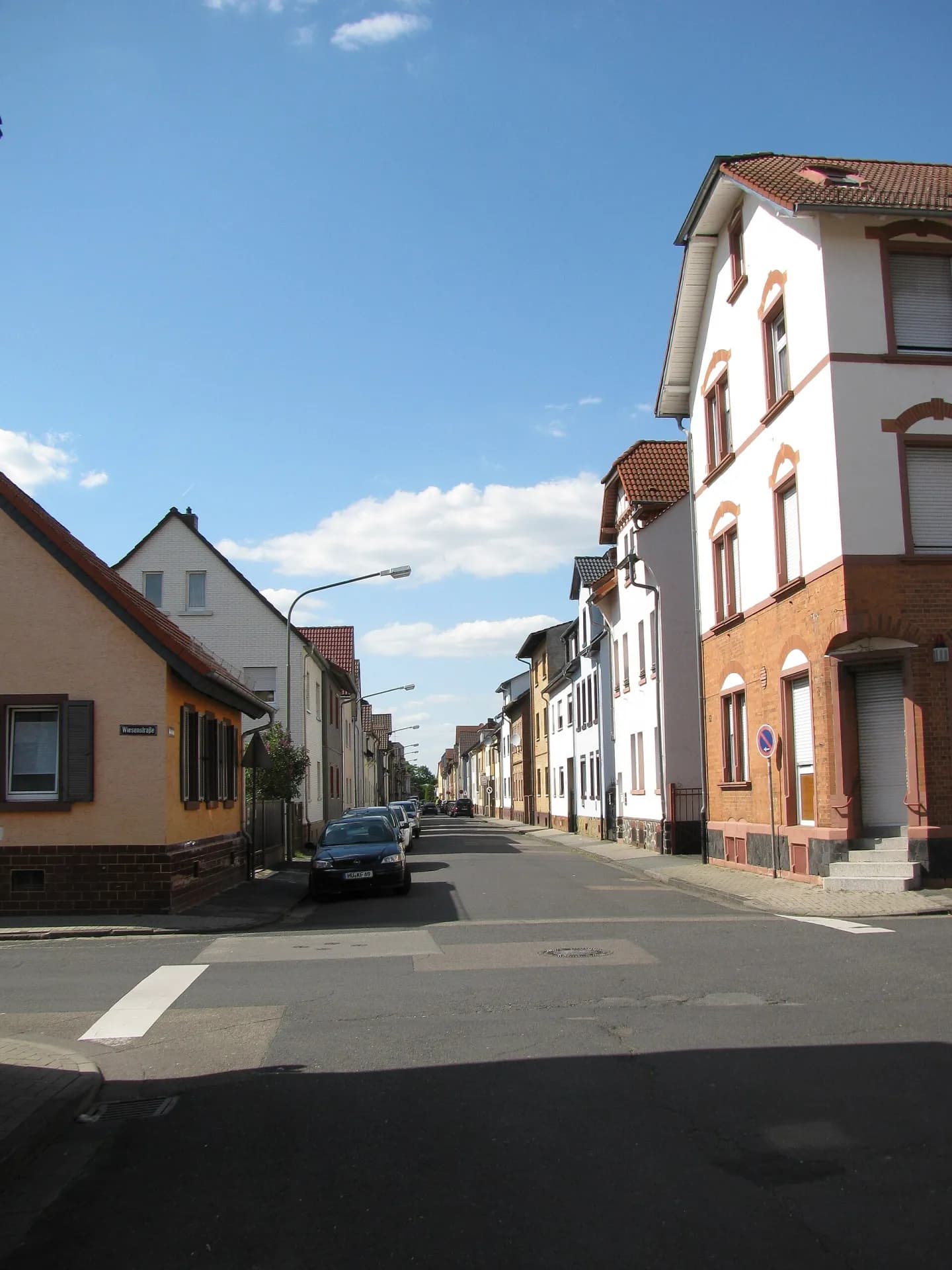 Straßenzug am Auwanneweg in Hanau-Großauheim