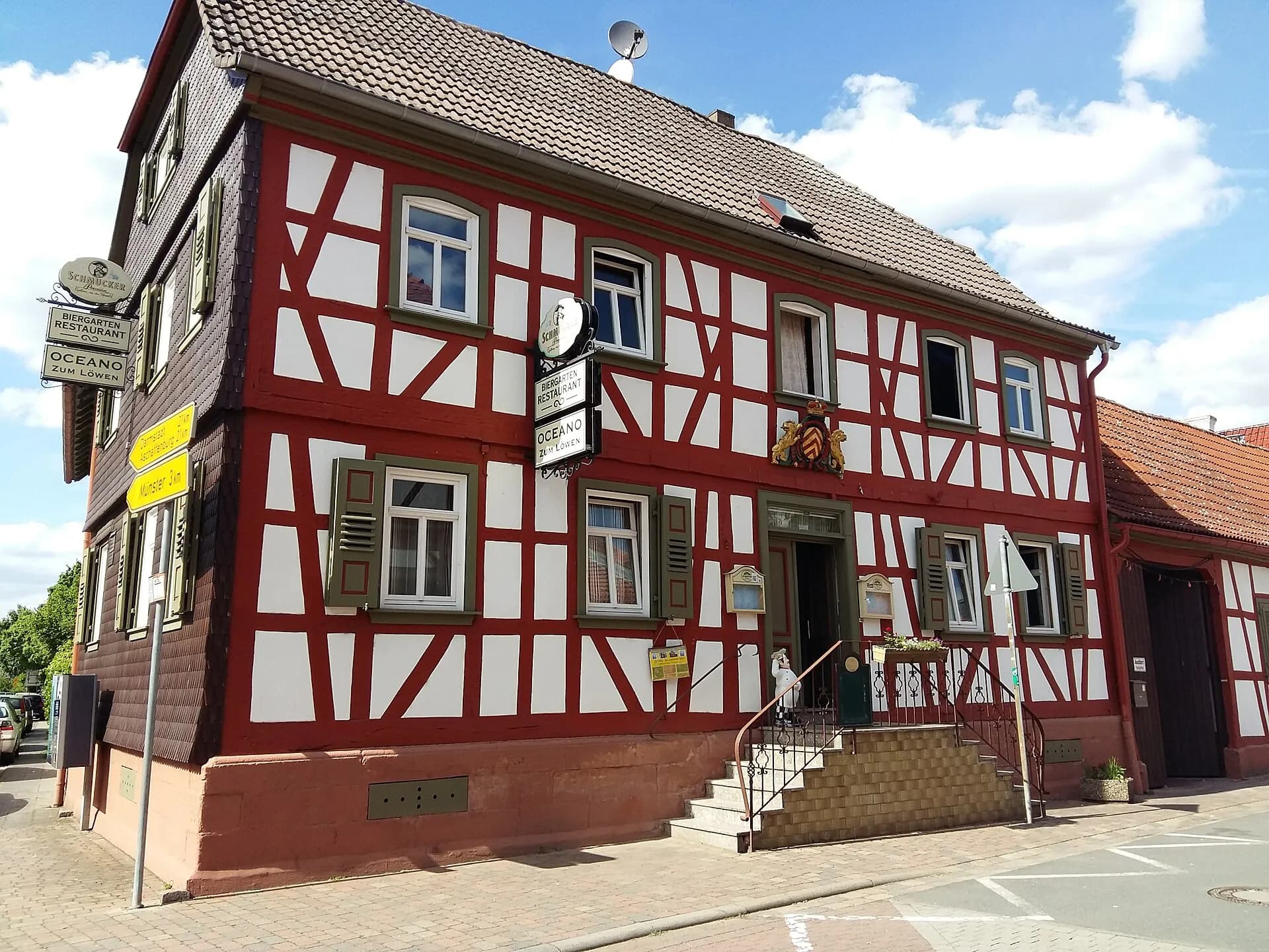Fachwerkhaus in der Babenhäuser Straße in Münster-Altheim