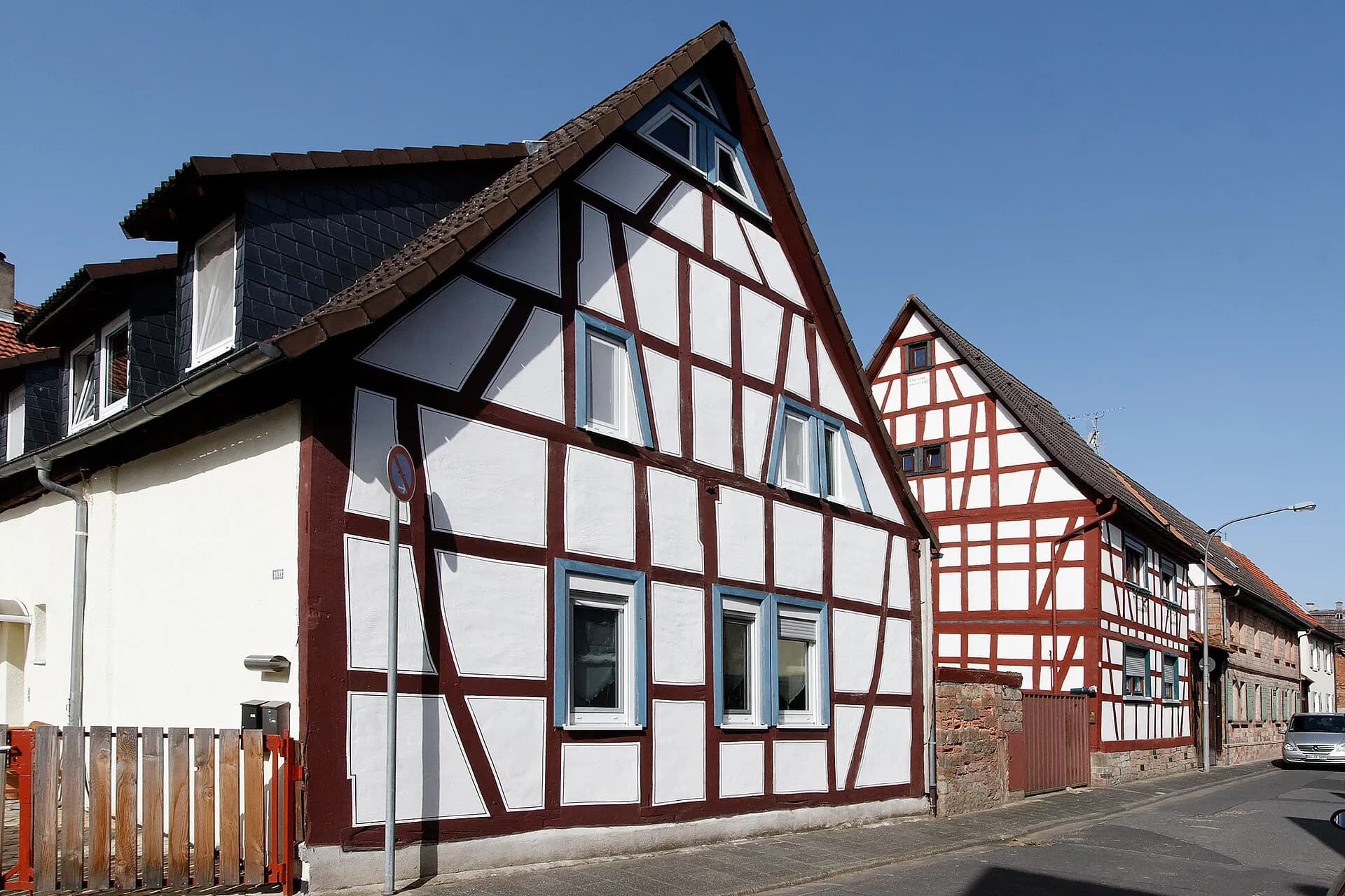 Fachwerkgiebel in der Bachgasse in Schaafheim