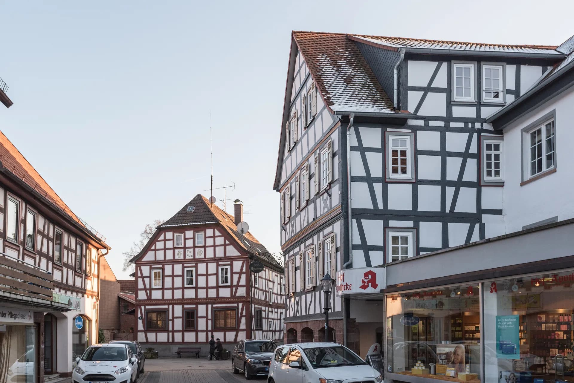 Straßenzug Bachstraße und Obertor in Wächtersbach