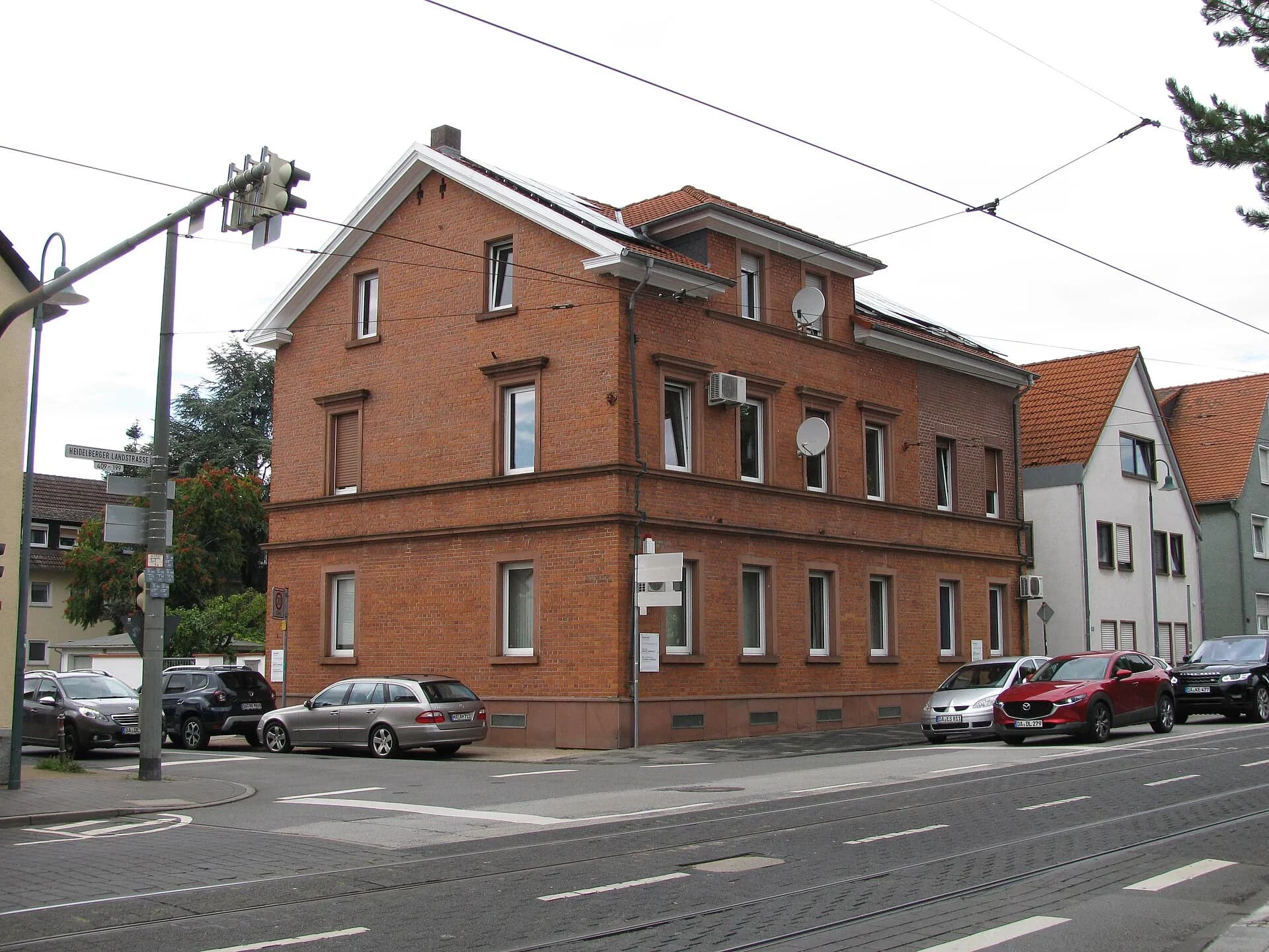 Backsteinhaus an der Jakobstraße in Darmstadt-Eberstadt
