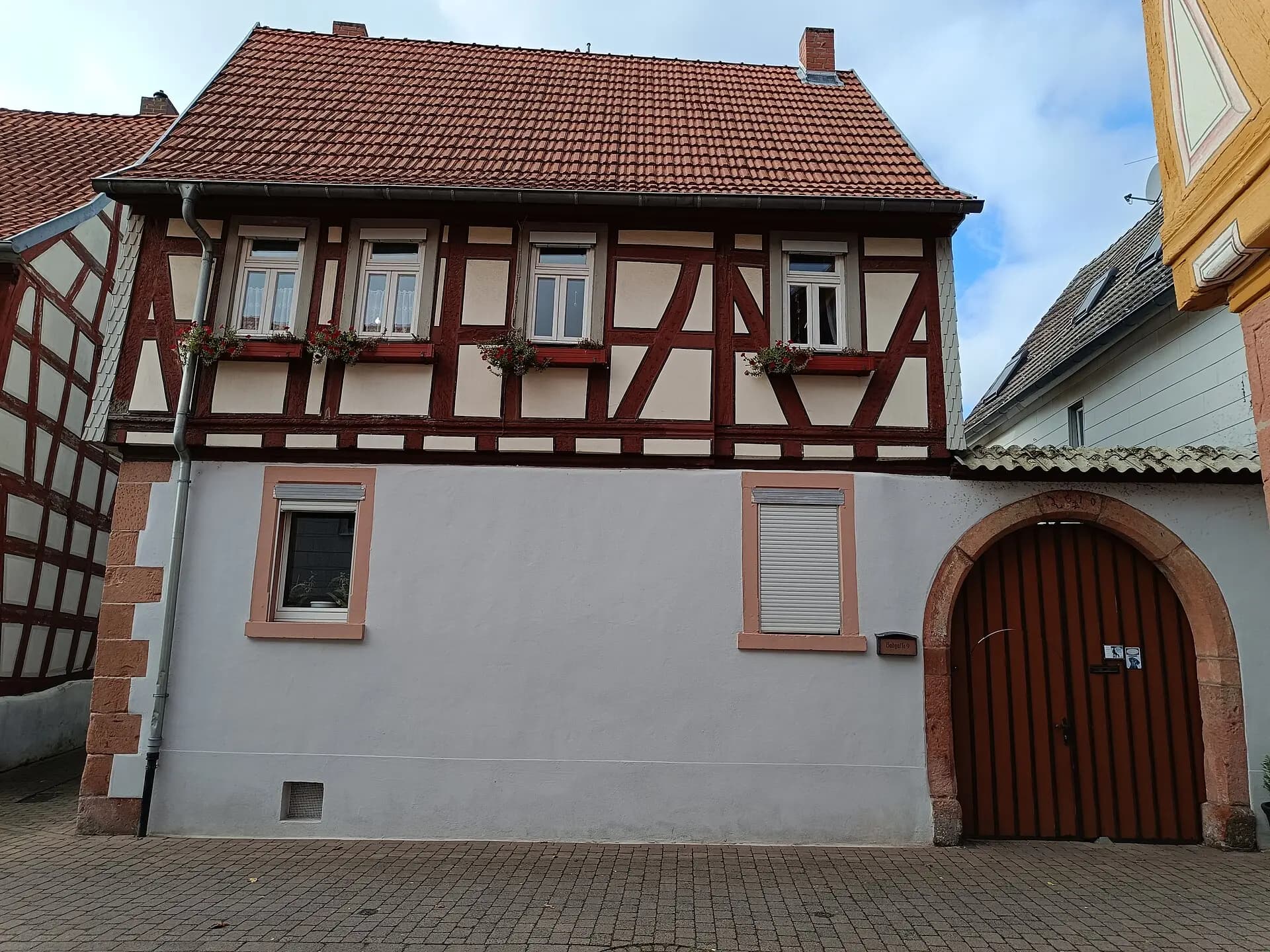 Badgasse 9 von der Straße in Dieburg