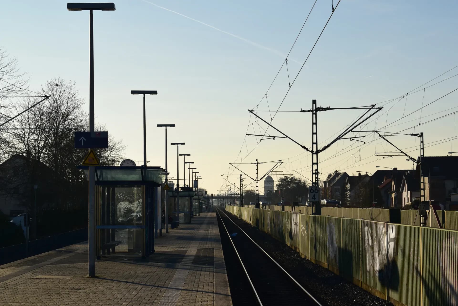Bahnhof Mühlheim-Dietesheim mit Blick Richtung Westen