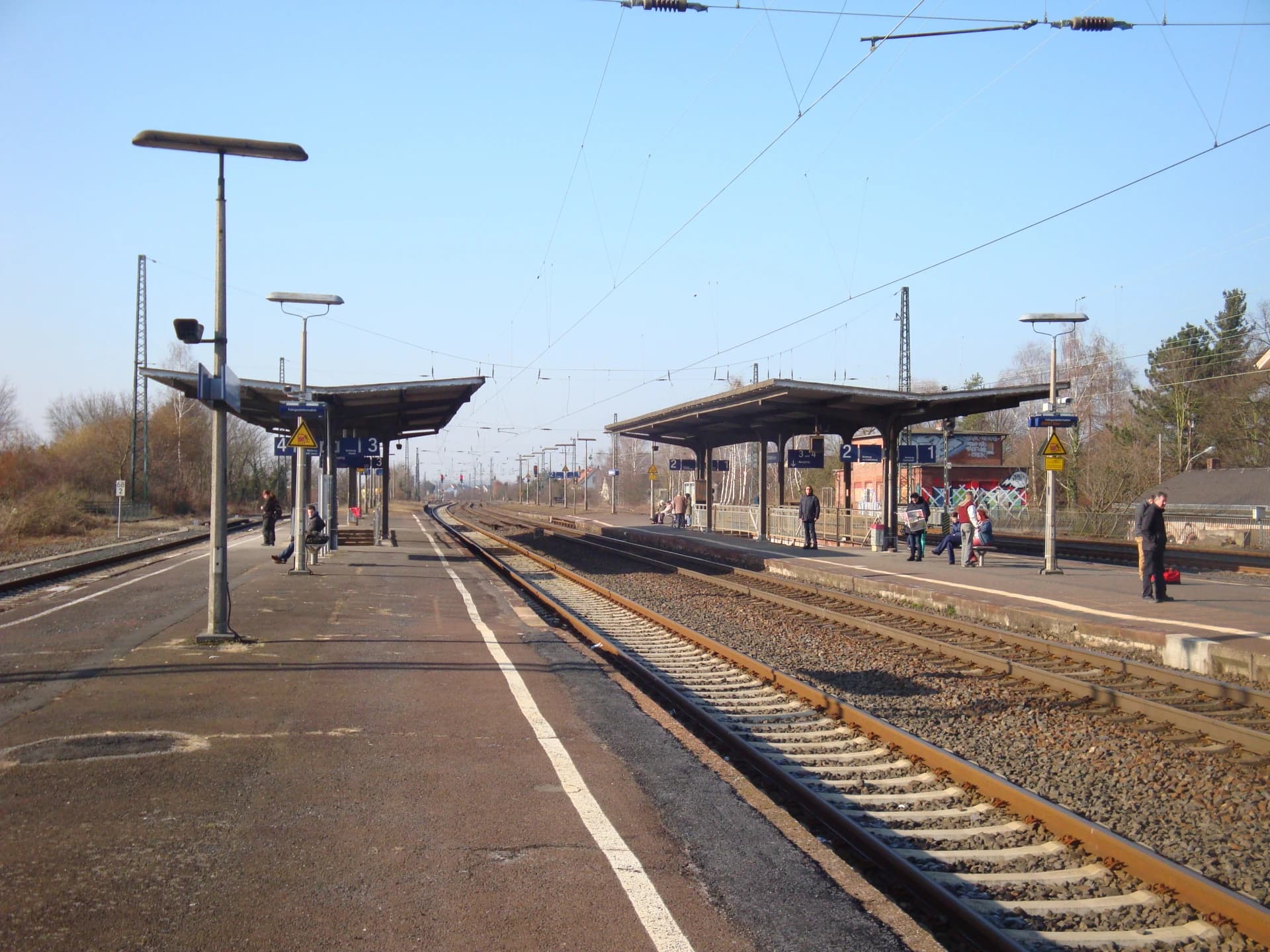 Bahnsteige am Bahnhof in Babenhausen