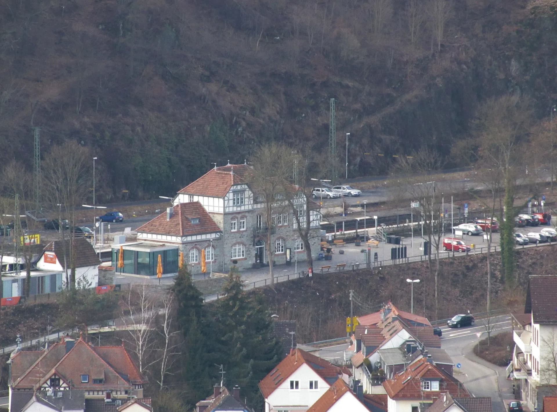 Bahnhof Eppstein von oben