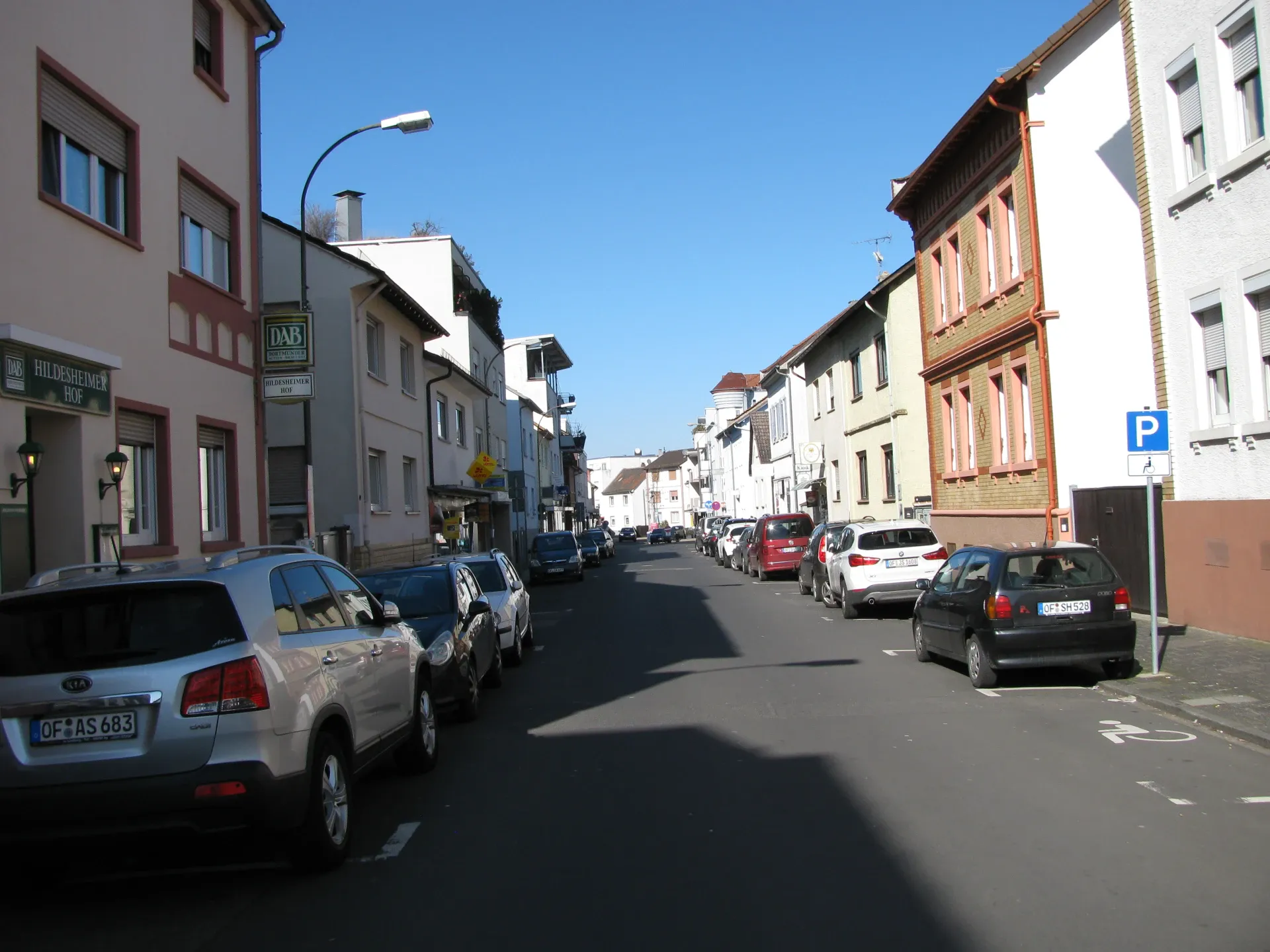 Altbauten an der Bahnhofstraße in Mühlheim am Main