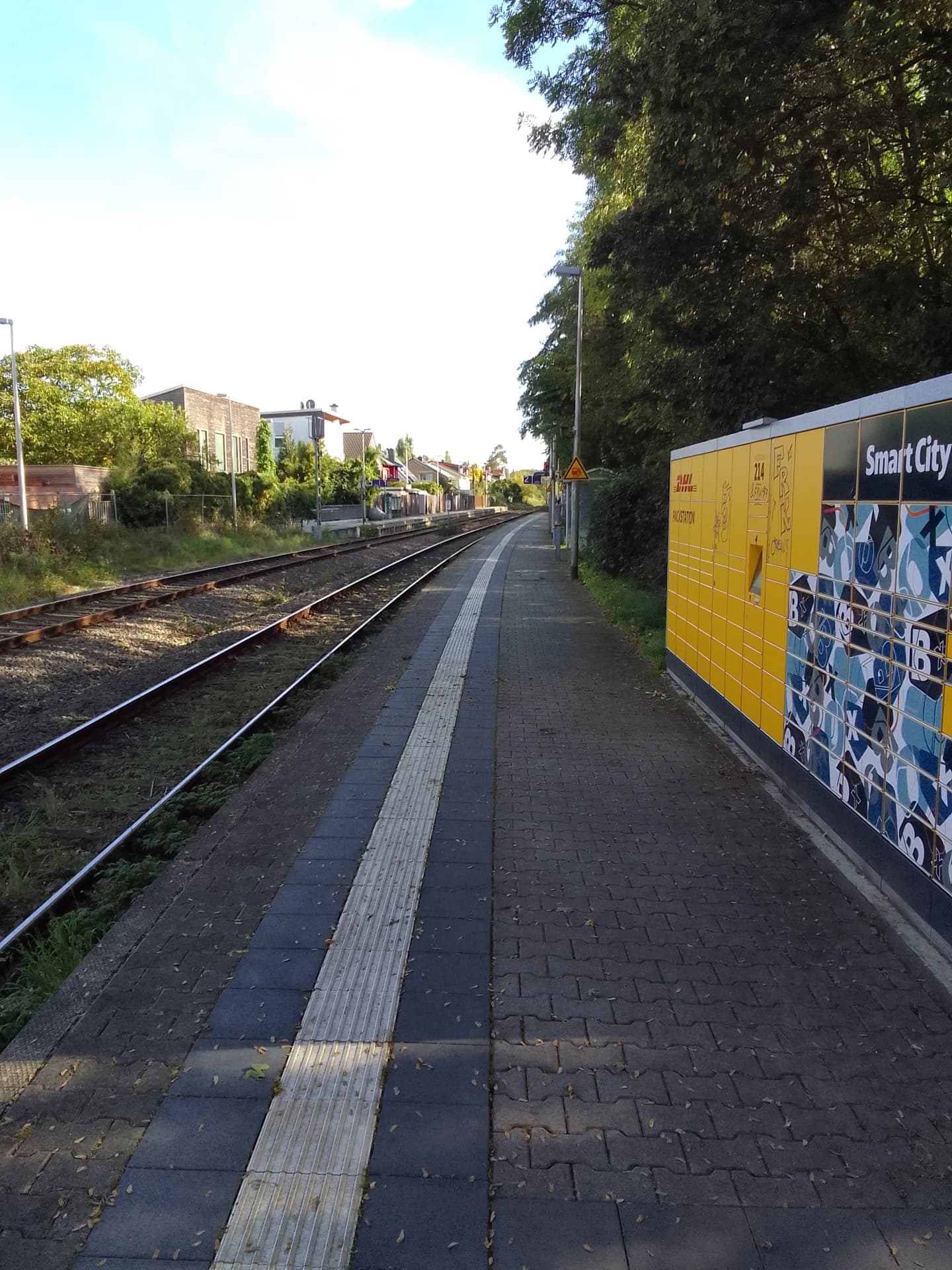 Bahnsteig der Dreieichbahn in Dreieich-Götzenhain