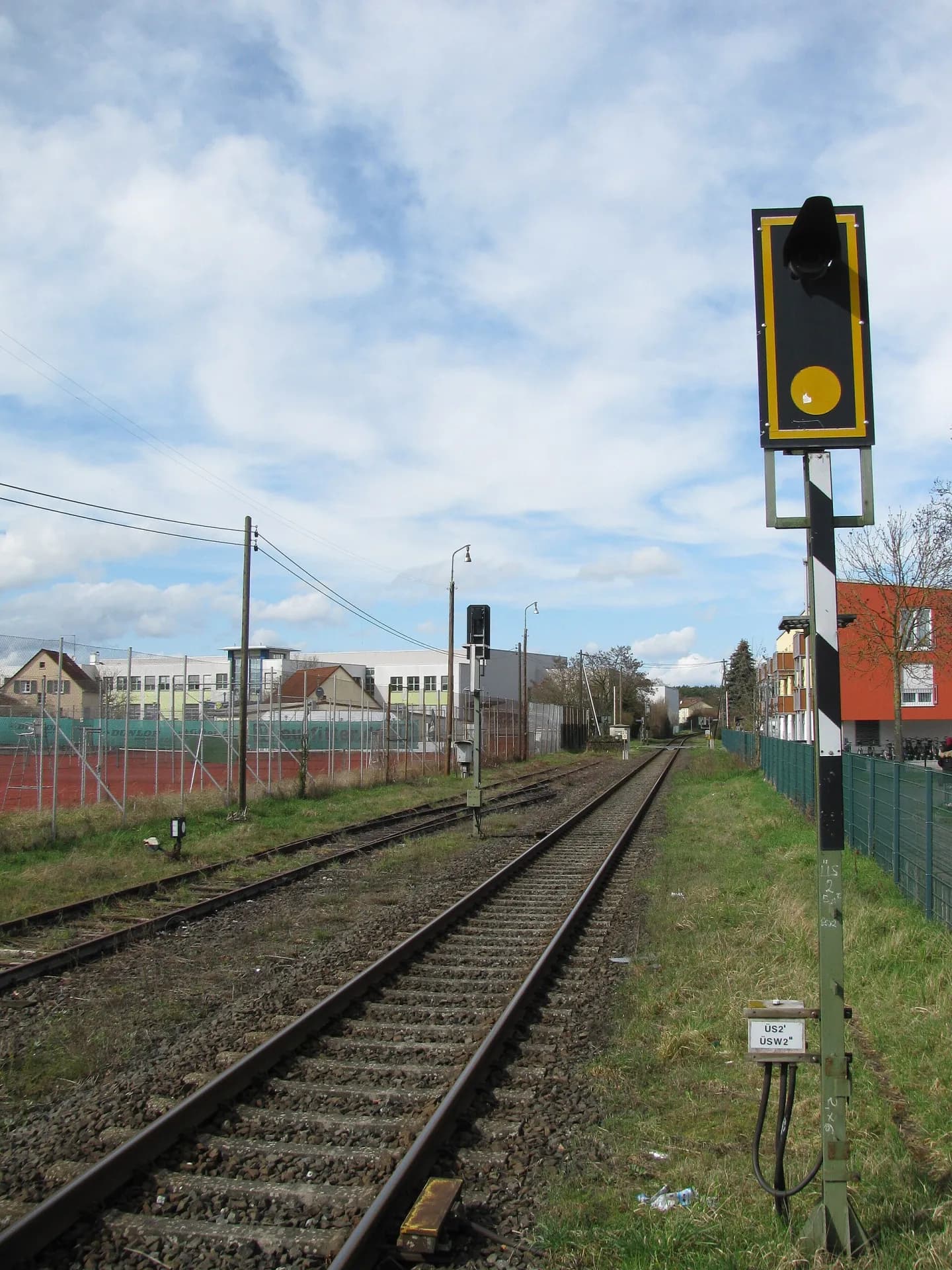 Bahnstrecke mit Signal in Eppertshausen