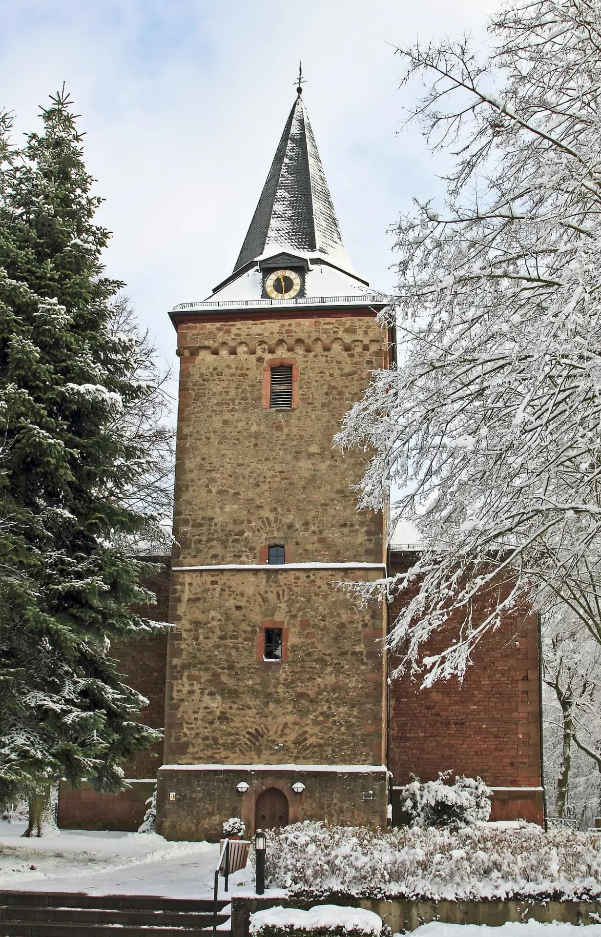 Bergkirche in Gründau-Niedergründau im Winter