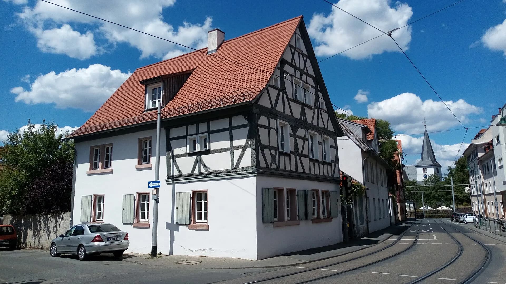 Fachwerkhaus der Bessunger Schule in Darmstadt-Bessungen