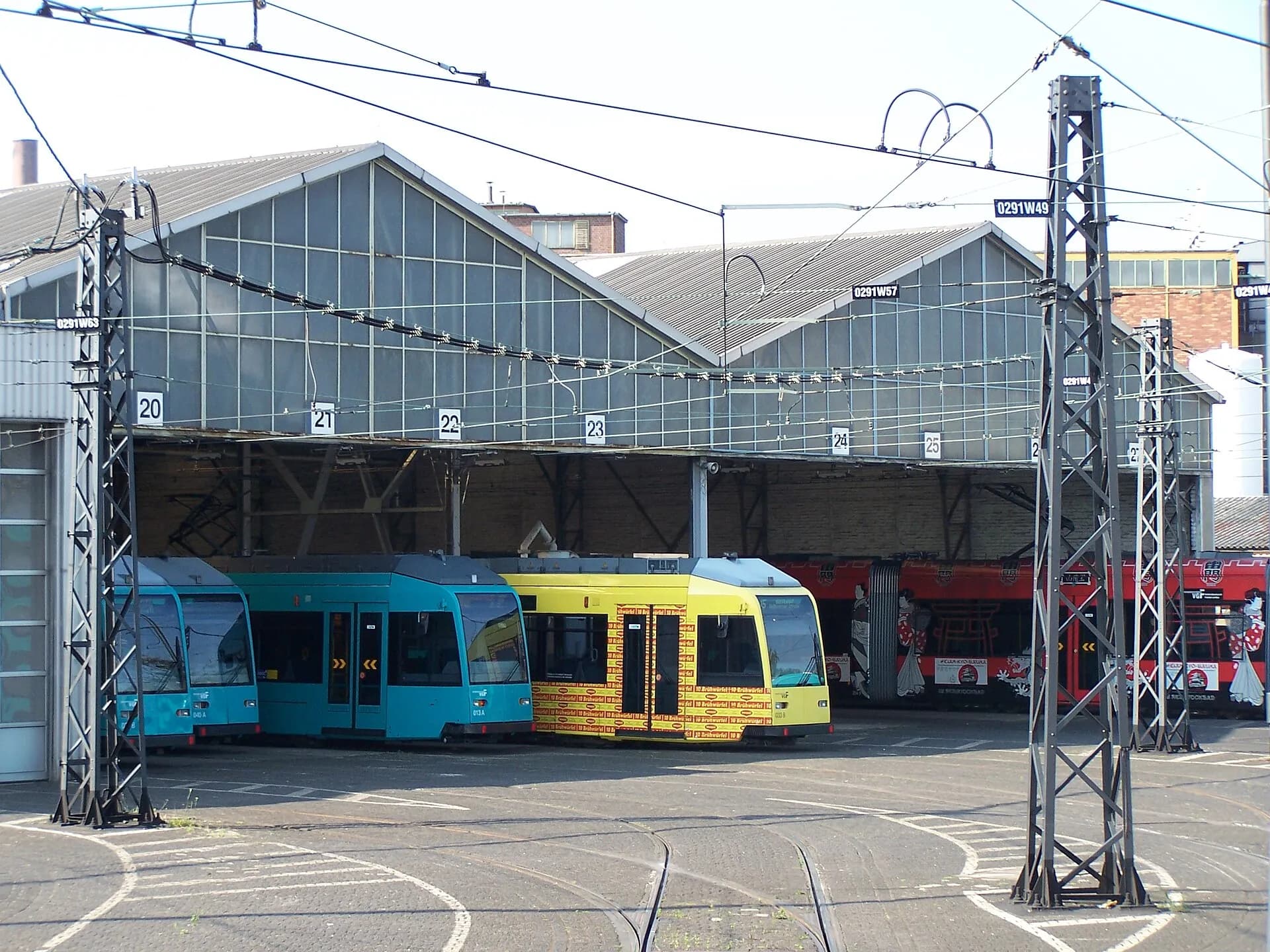 Straßenbahn-Betriebshof Gutleut im Frankfurter Gutleutviertel