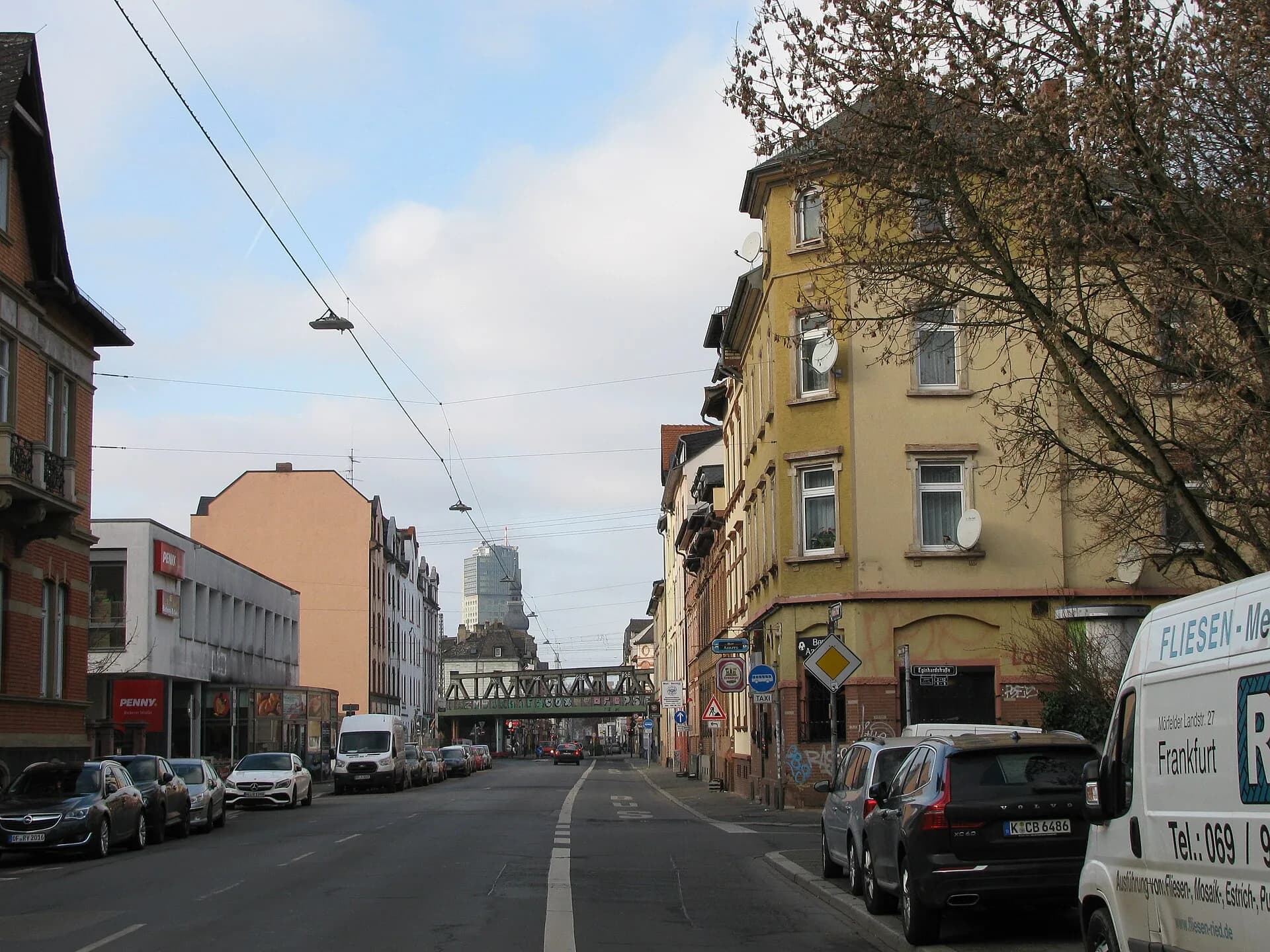 Bieberer Straße stadteinwärts in Offenbach-Lindenfeld
