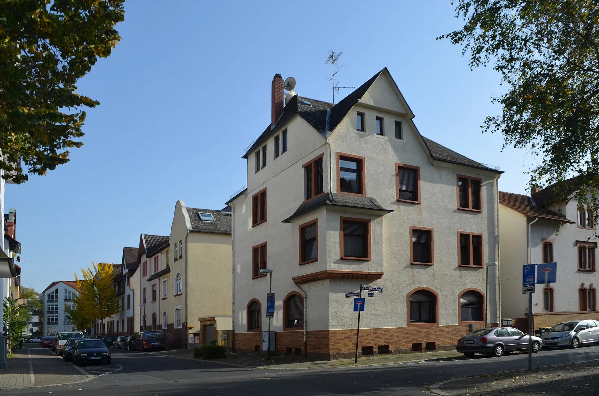 Wohnhäuser an der Bildstockstraße in Offenbach-Bürgel