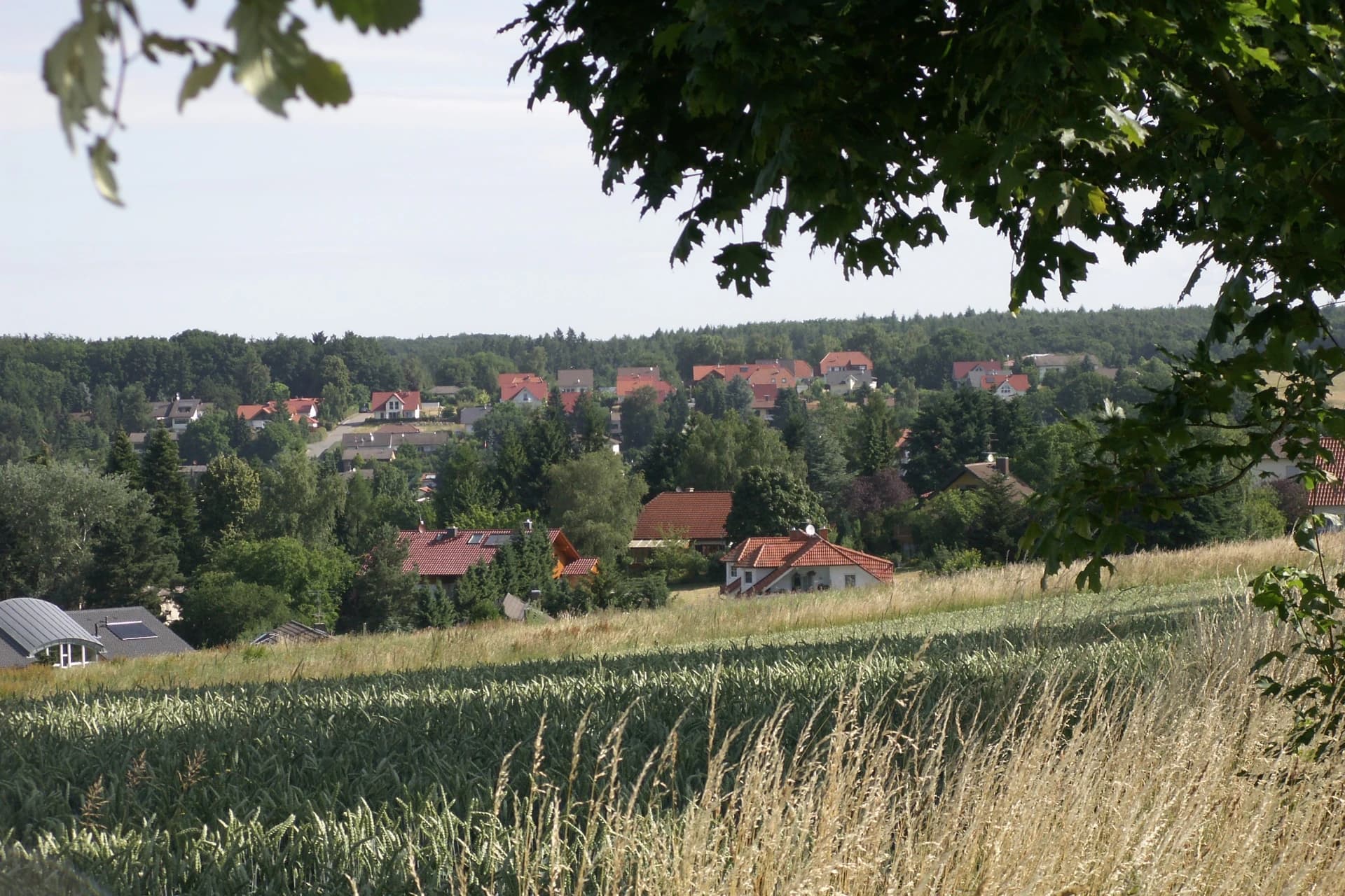 Blick vom Birkenhof auf Hassenroth in Höchst im Odenwald