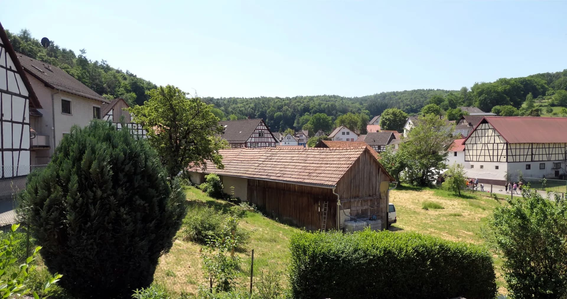 Blick auf Pfirschbach in Höchst im Odenwald