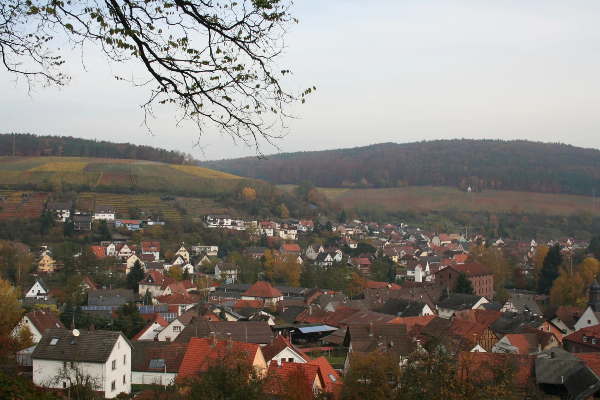 Blick über die Elsenfelder Ortsteile Schippach und Rück