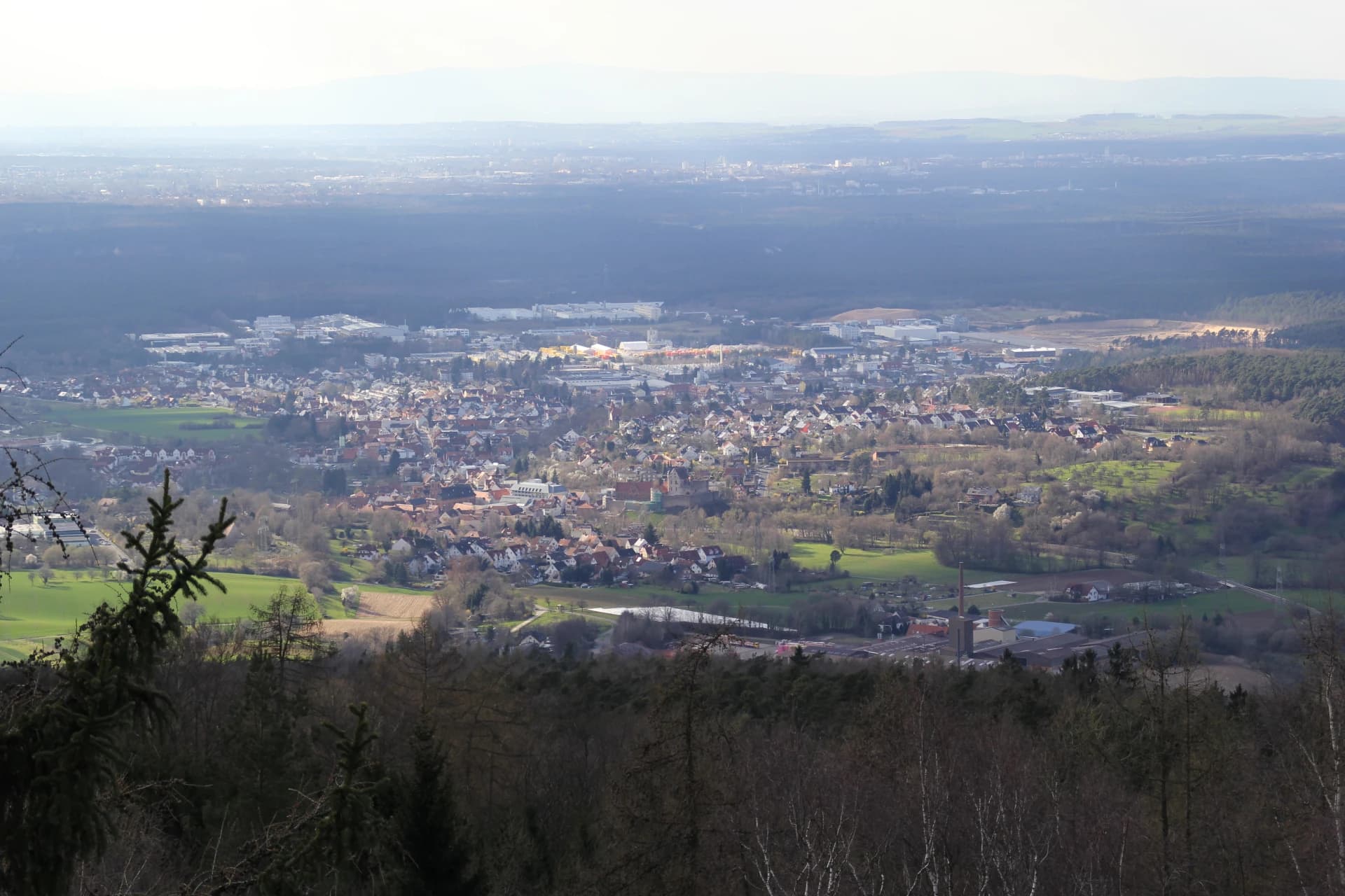Blick vom Ludwigsturm auf Alzenau