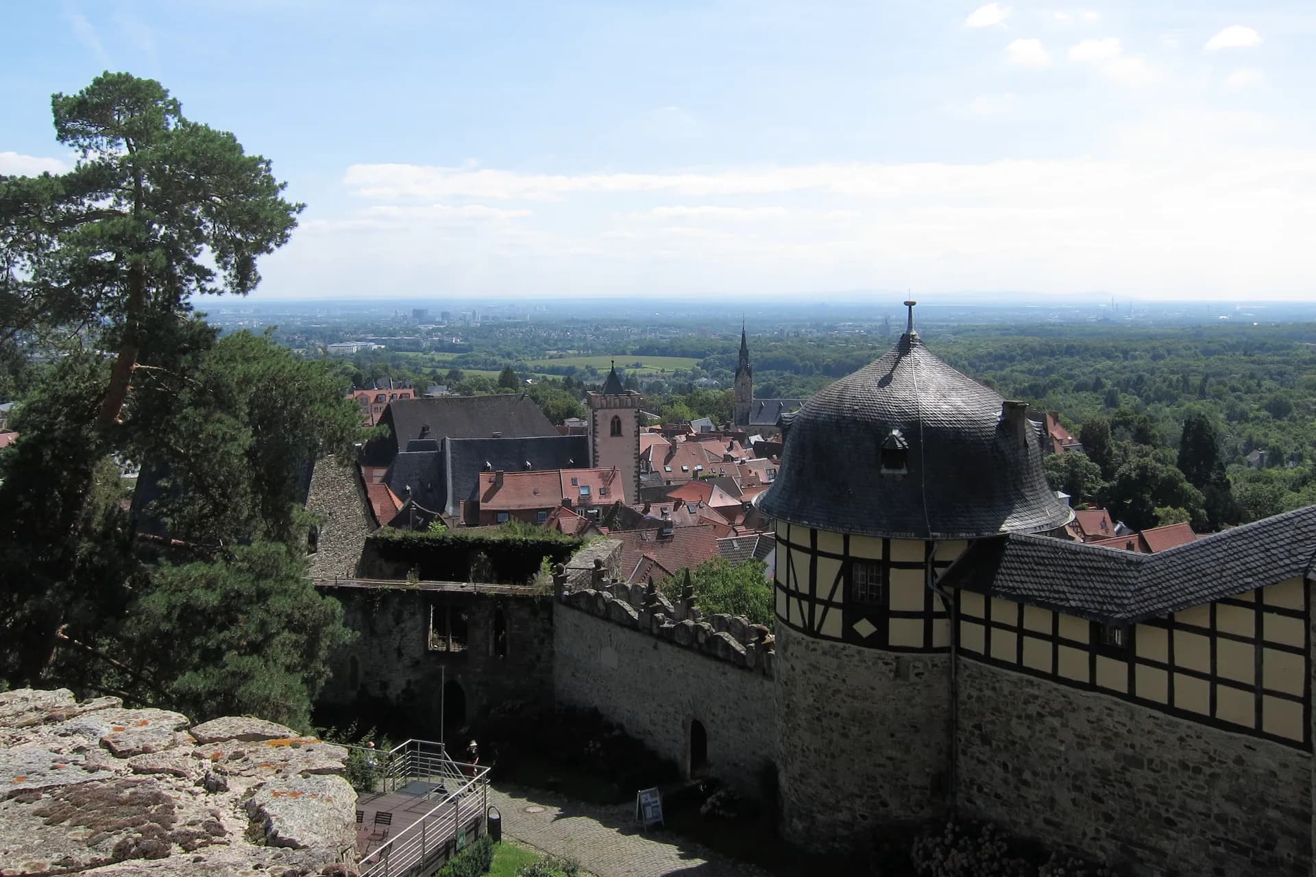 Blick von der Burg Kronberg über die Stadt
