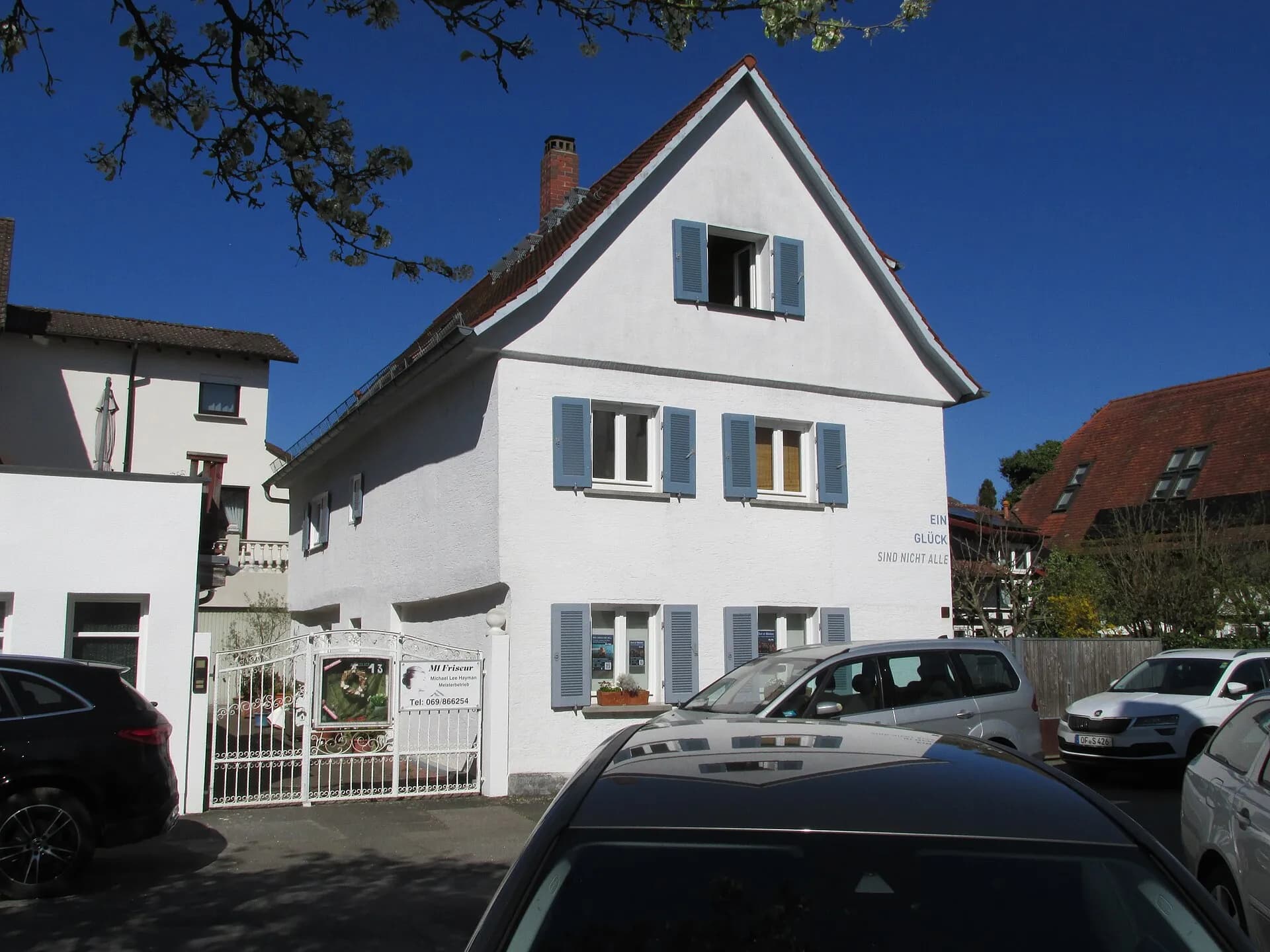 Giebelseite der Breiten Straße 11 in Offenbach-Rumpenheim