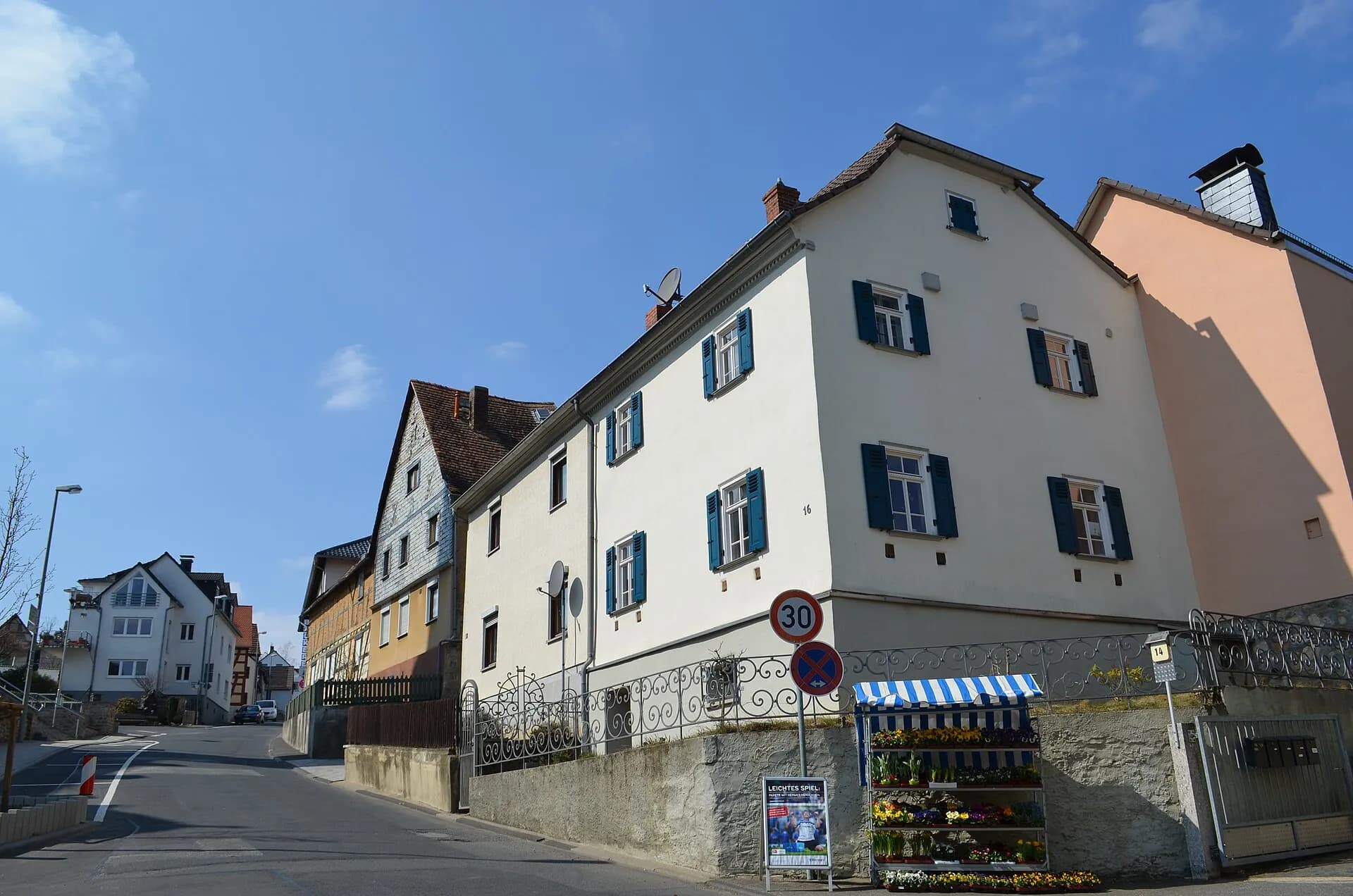 Ortskern an der Wiesbadener Straße in Eppstein-Bremthal