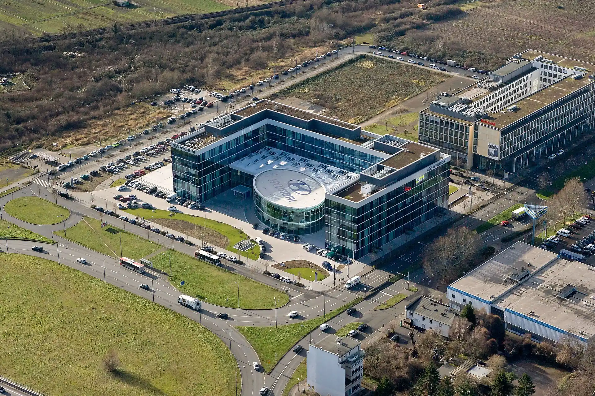 Luftbild des Büroquartiers in Offenbach-Kaiserlei
