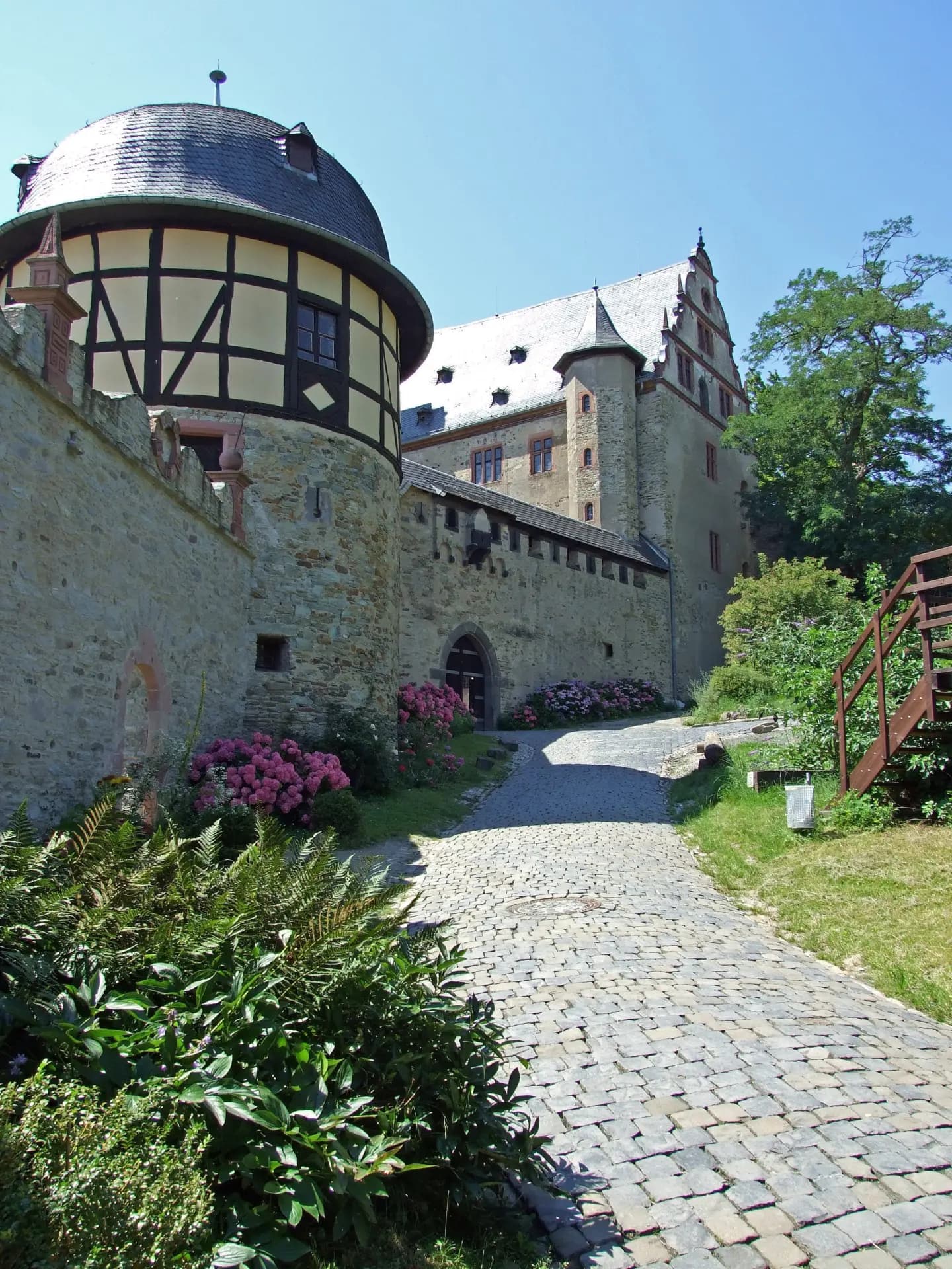 Blühender Aufgang zur Burg Kronberg