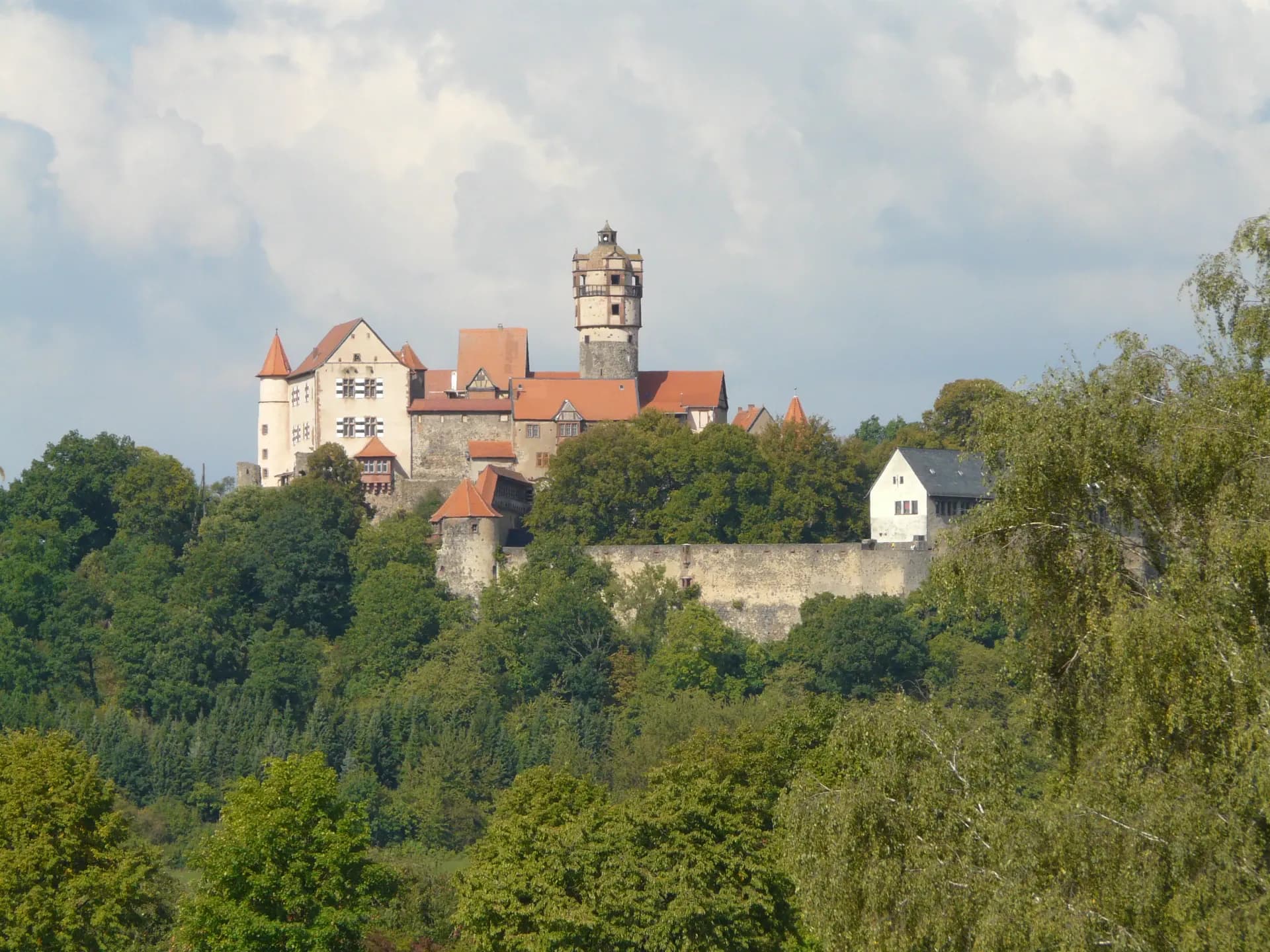 Burg Ronneburg über dem Wald bei Ronneburg-Neuwiedermuß
