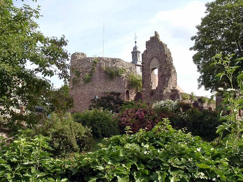 Ruine der Burg Hayn im Grünen in Dreieich