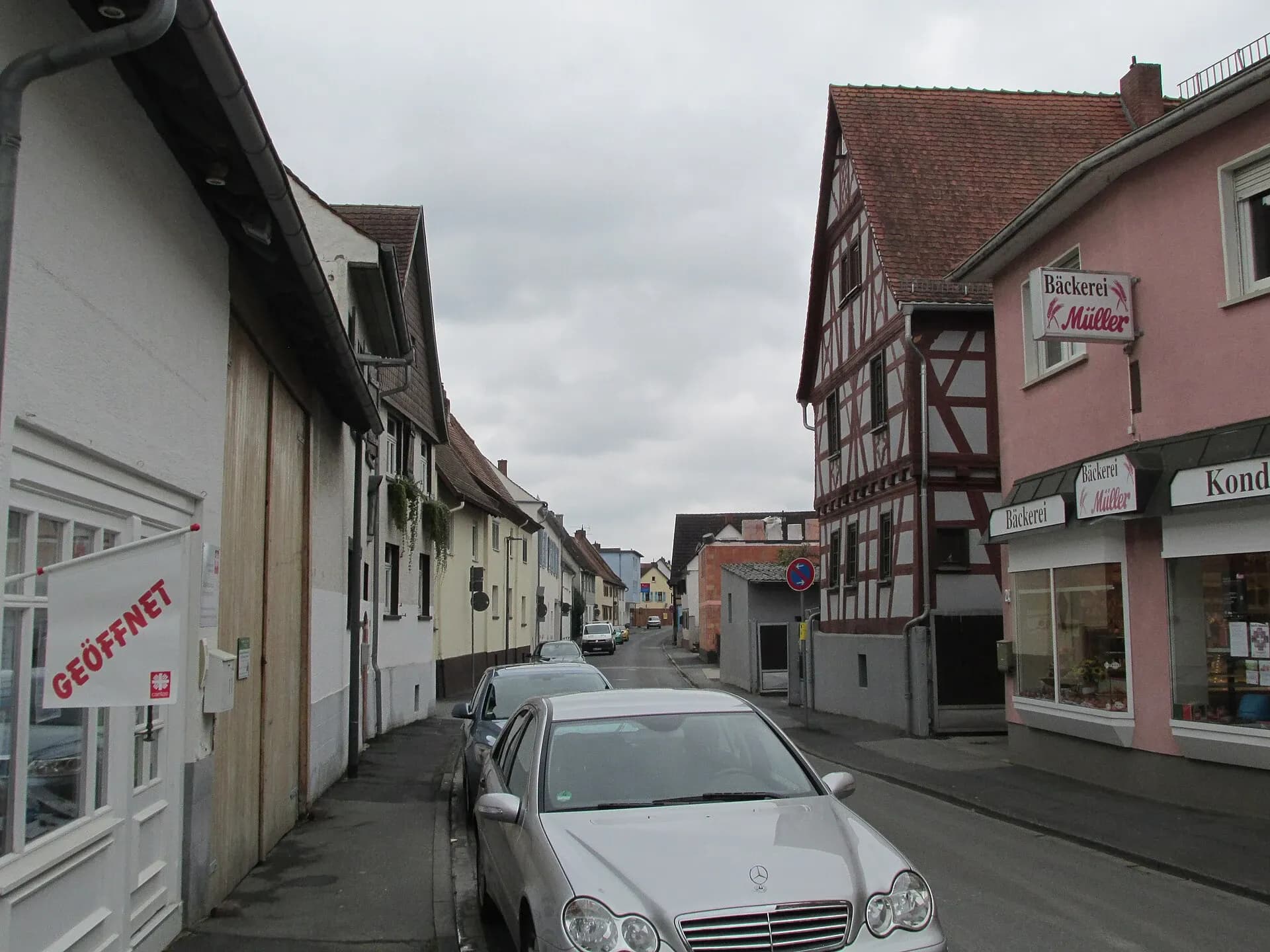 Häuserzeile an der Burgstraße in Oberursel-Bommersheim