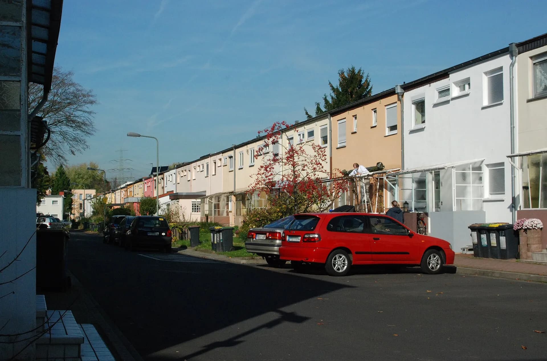 Reihenhäuser am Camillo-Sitte-Weg in Frankfurt Praunheim