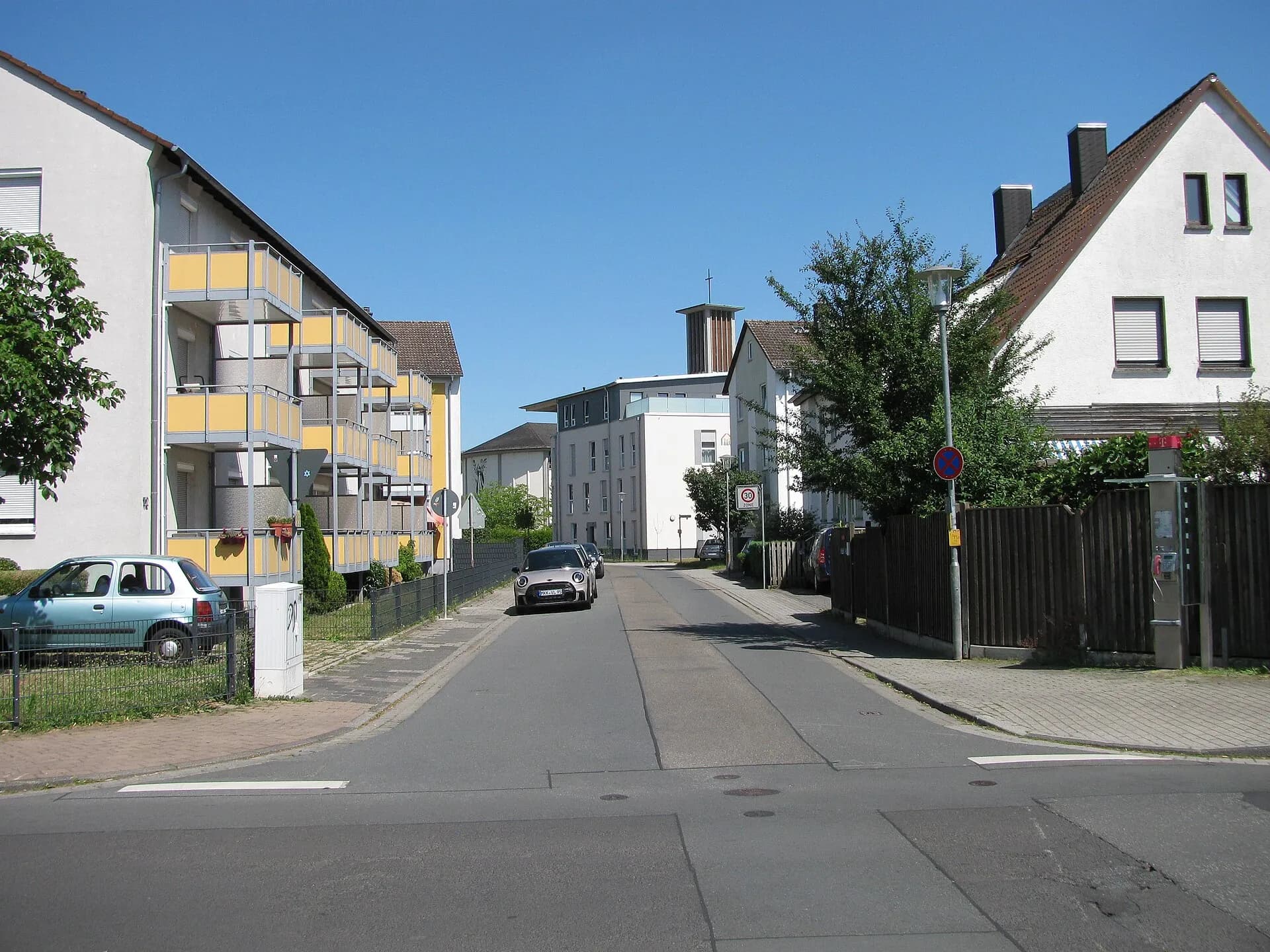 Wohnbebauung an der Beethovenstraße in Maintal-Dörnigheim