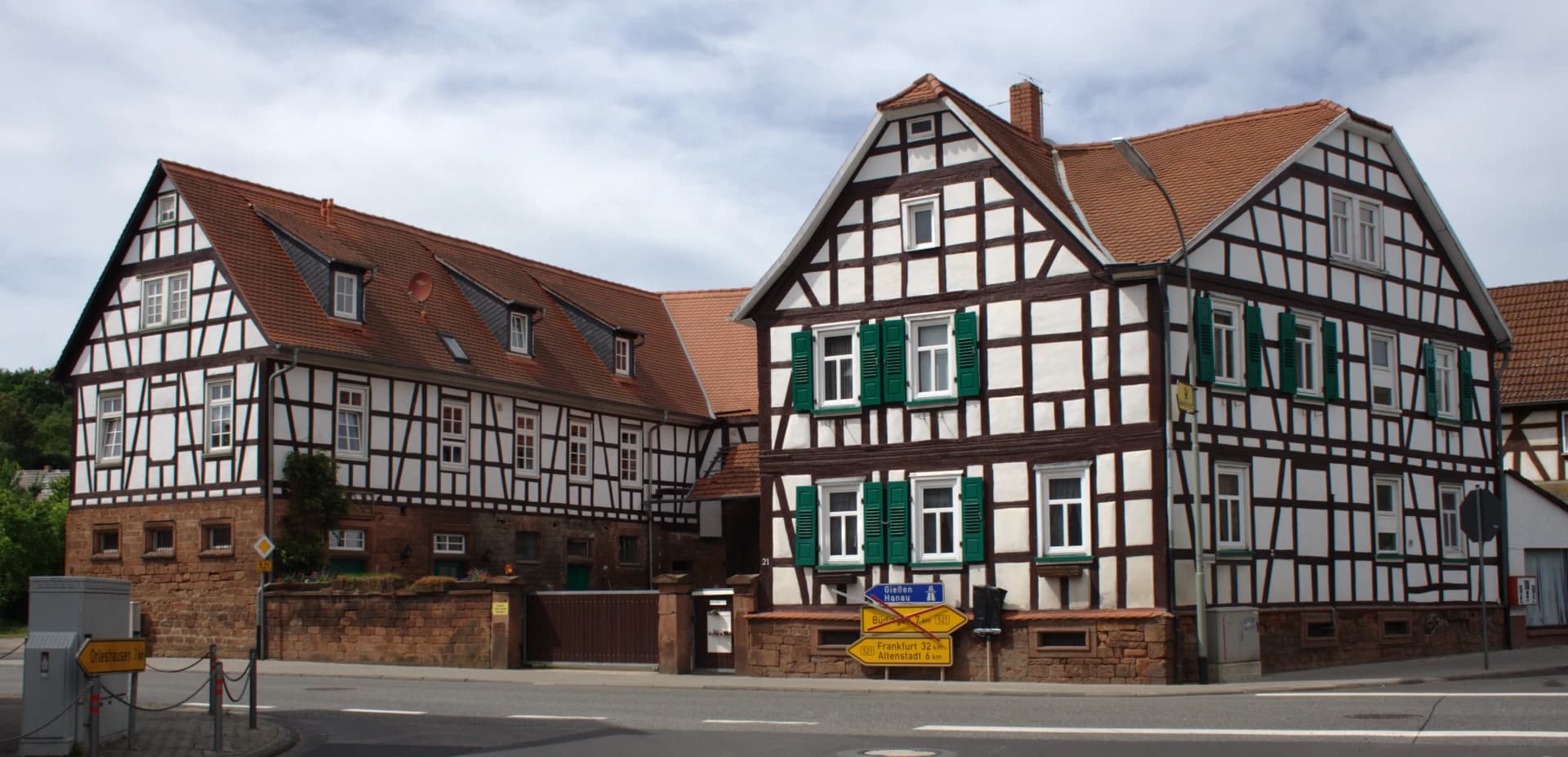 Fachwerkhäuser an der Hauptstraße in Büdingen-Düdelsheim