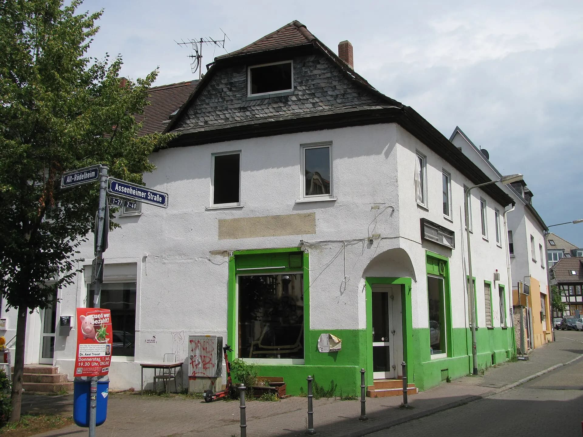 Eckhaus Assenheimer Straße 1 in Frankfurt Rödelheim