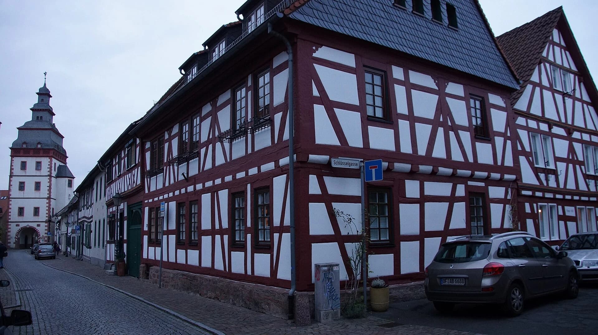 Eckhaus in der Altstadt von Seligenstadt