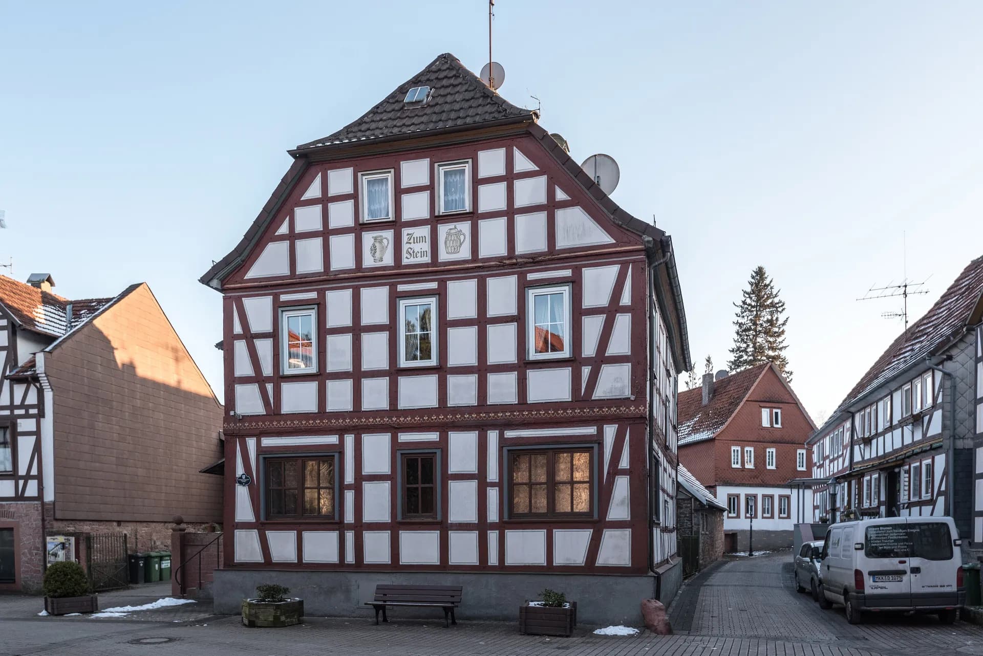 Giebelseite des ehemaligen Hospitals in Wächtersbach