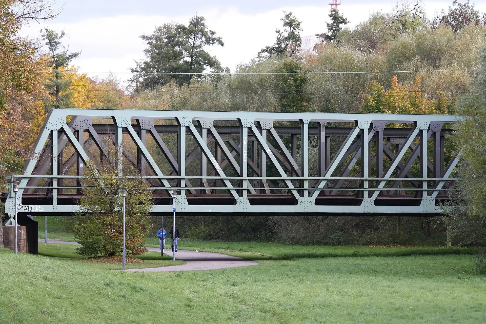 Eisenbahnbrücke über die Kinzig in Hanau