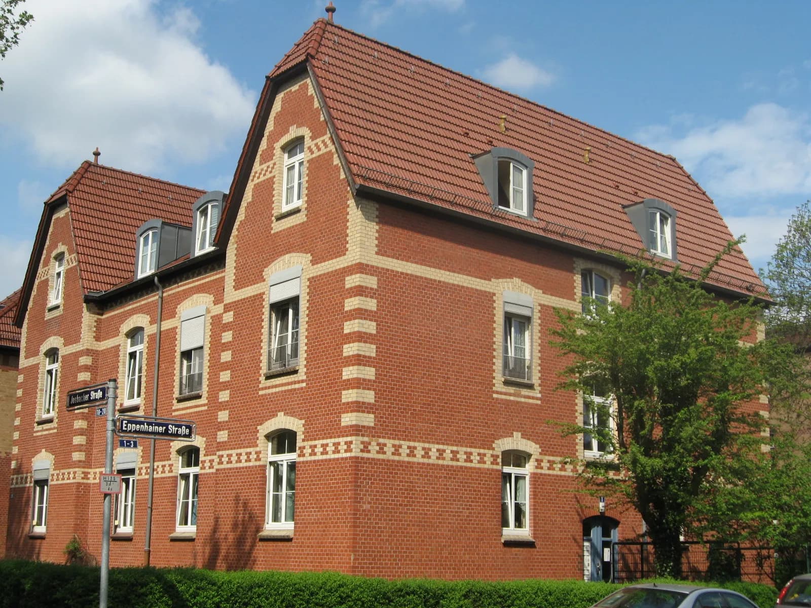 Backsteinhaus an der Eppenhainer Straße im Frankfurter Gallus