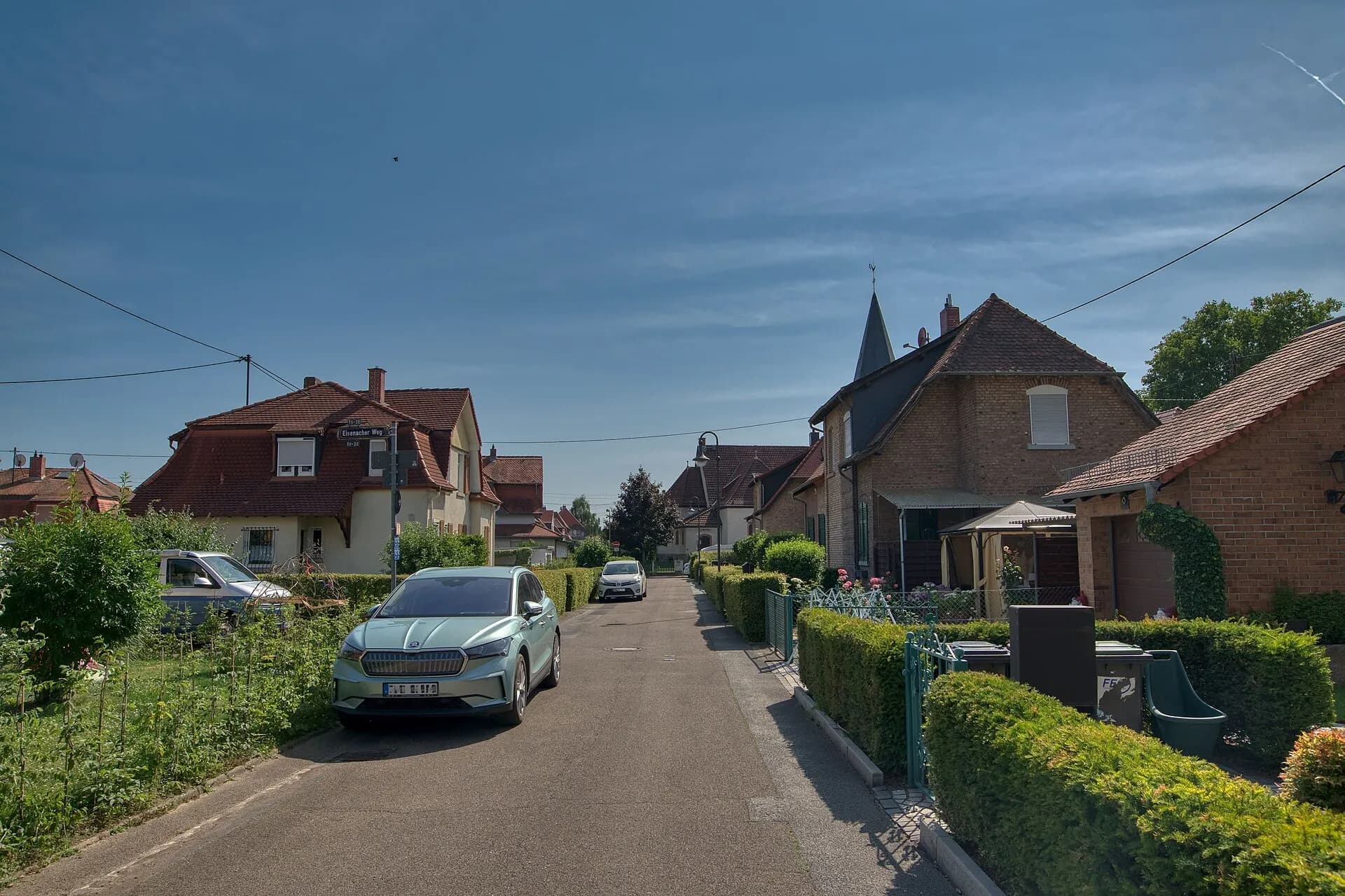 Wohnhäuser am Erfurter Weg in Frankfurt-Zeilsheim
