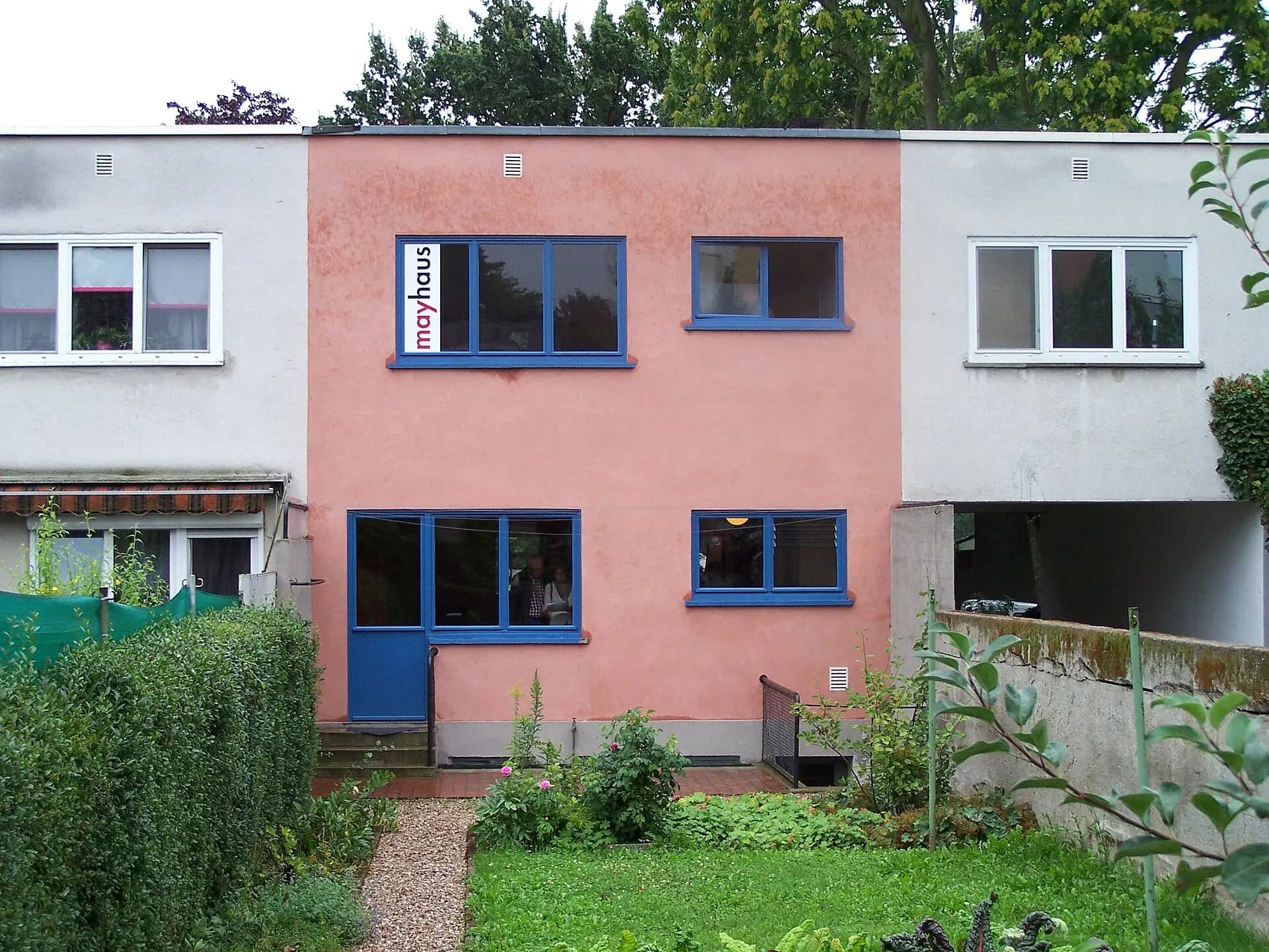 Gartenseite des Ernst-May-Hauses in Frankfurt Heddernheim