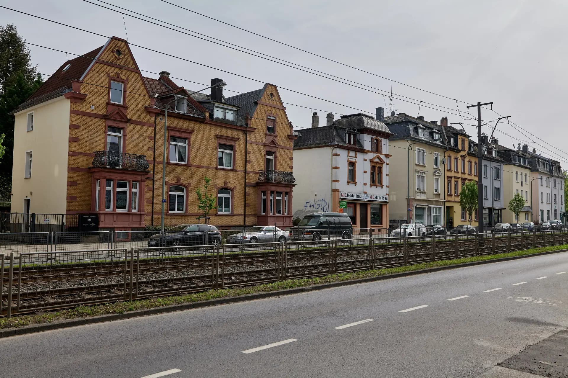 Gründerzeitzeile an der Eschersheimer Landstraße in Frankfurt Eschersheim