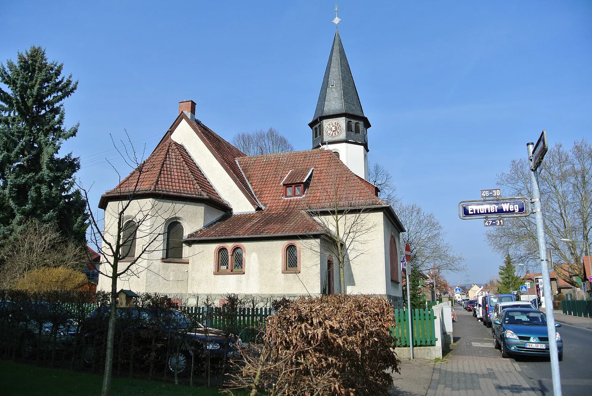 Evangelische Kirche in Frankfurt-Zeilsheim von Osten